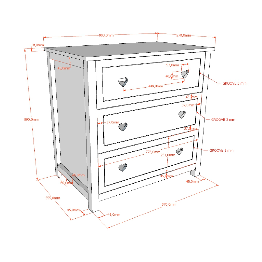 Commode Fenna Wit