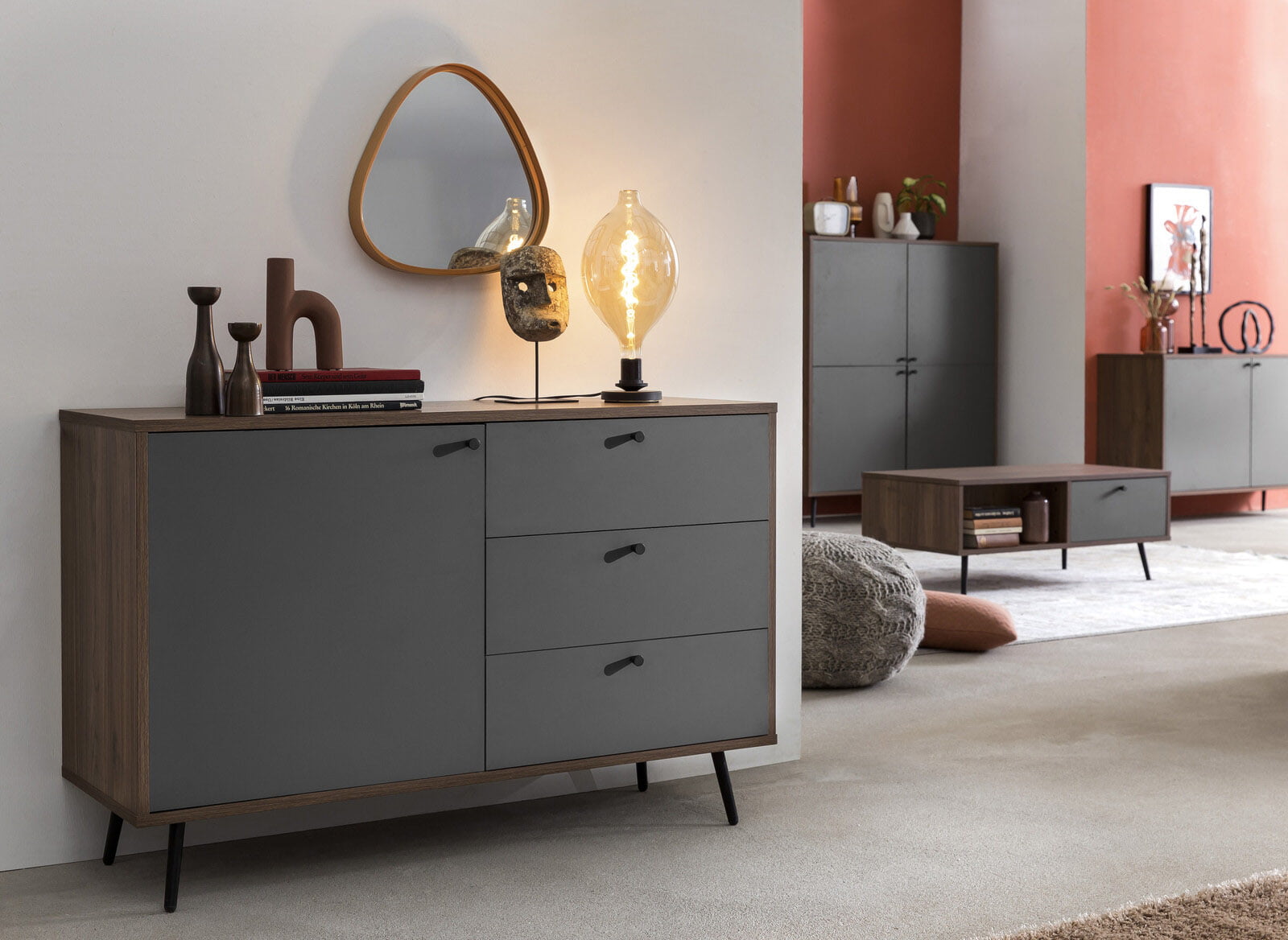 Dressoir Felipe Walnoot 118 cm