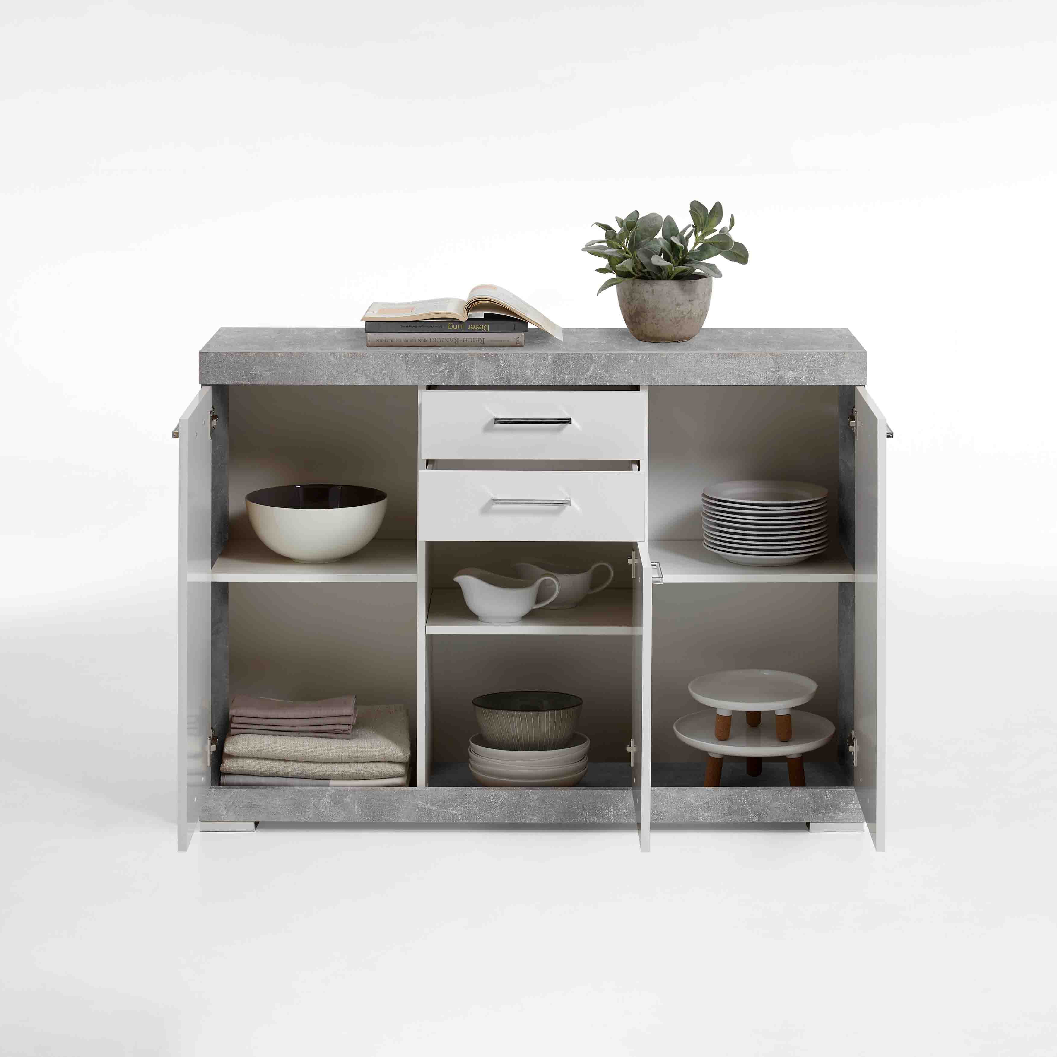 Dressoir Hermes Beton 120x35x90 cm