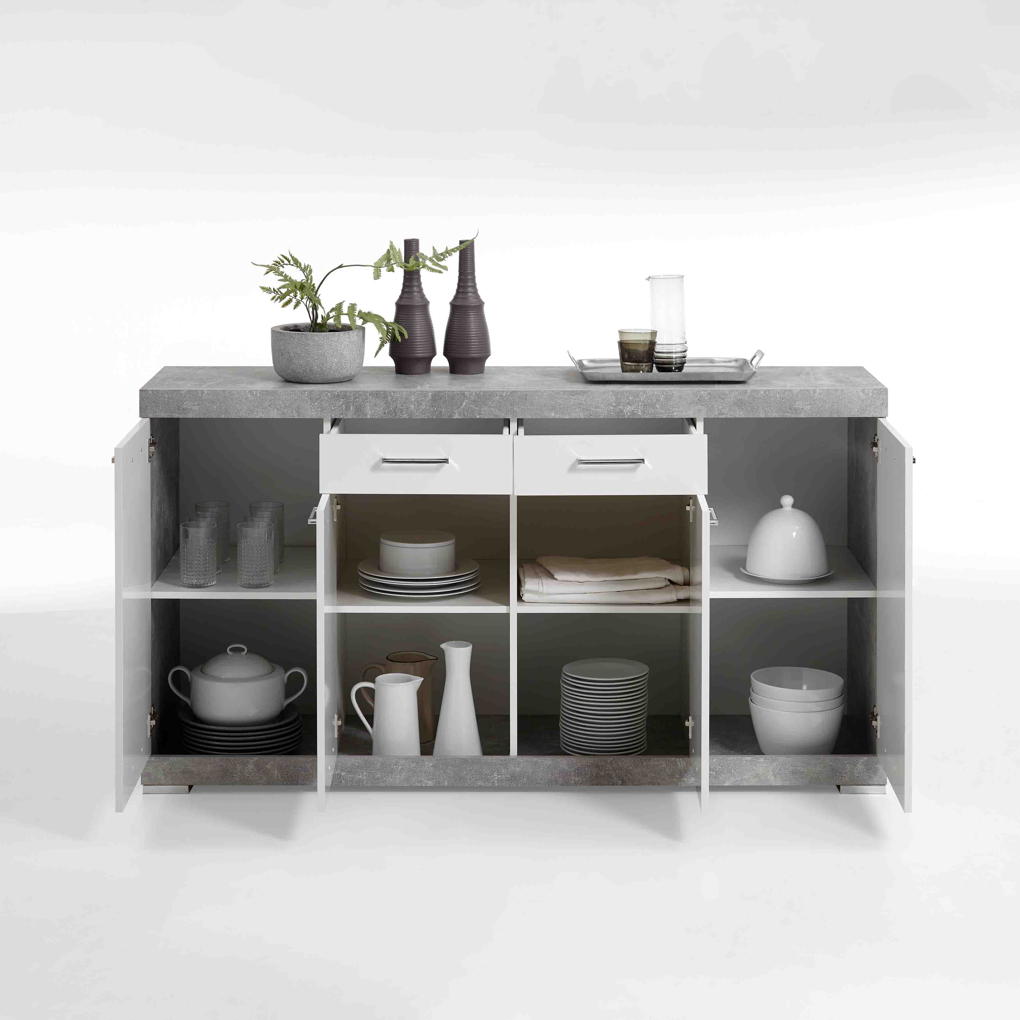 Dressoir Hermes Beton 160x35x90 cm