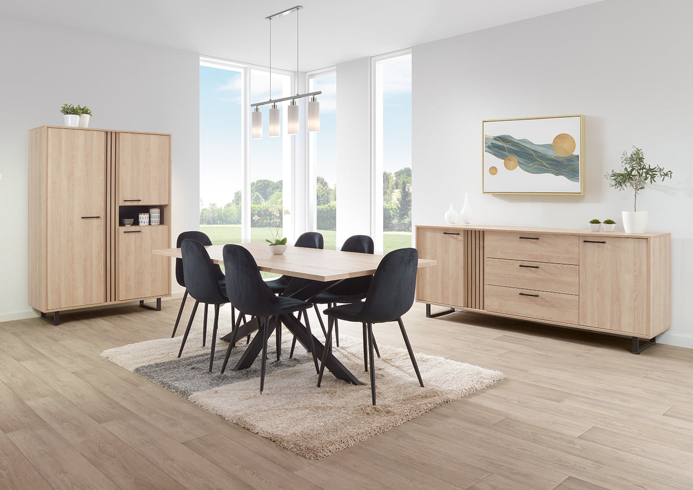 Dressoir Myron Eiken 164 cm