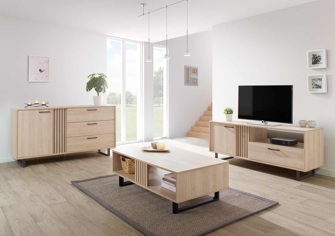 Dressoir Myron Eiken 164 cm