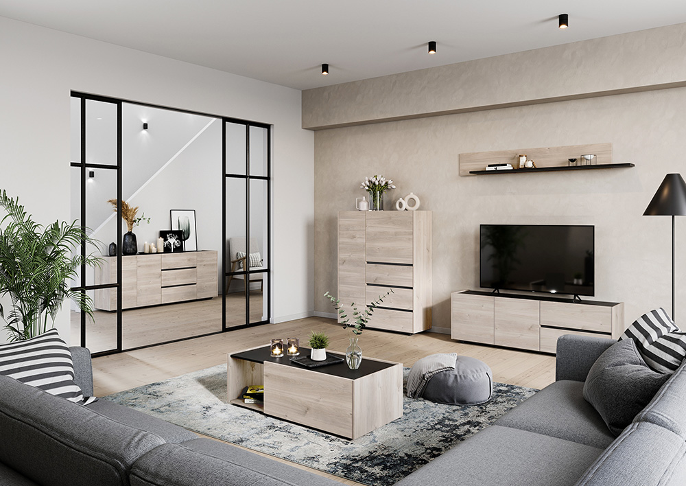 Dressoir Paxos Eiken 190 cm