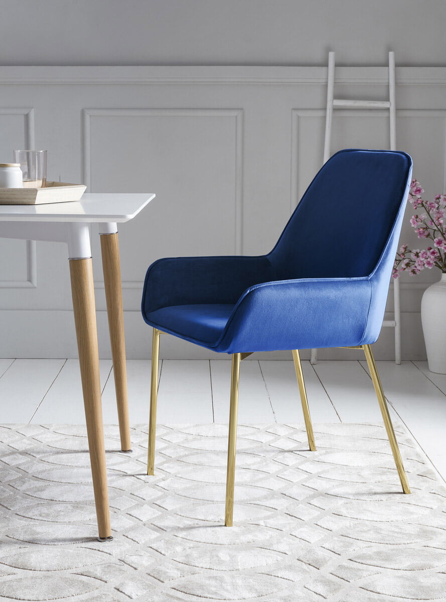 Eetkamerstoel Fiona Blauw - Set van 2