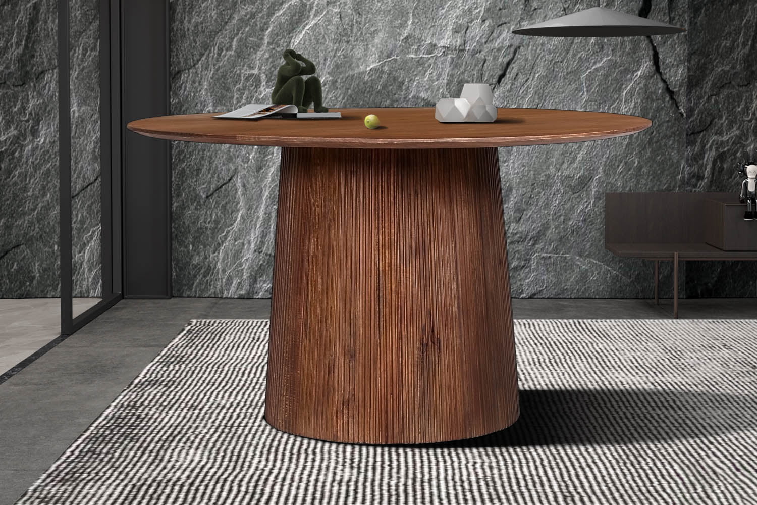 Eetkamertafel River Rond Lichtbruin 130 cm