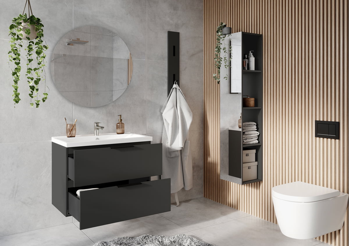 Wastafelkast Heron Grafiet 65 cm