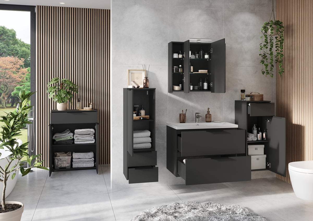 Wastafelkast Heron Grafiet 65 cm