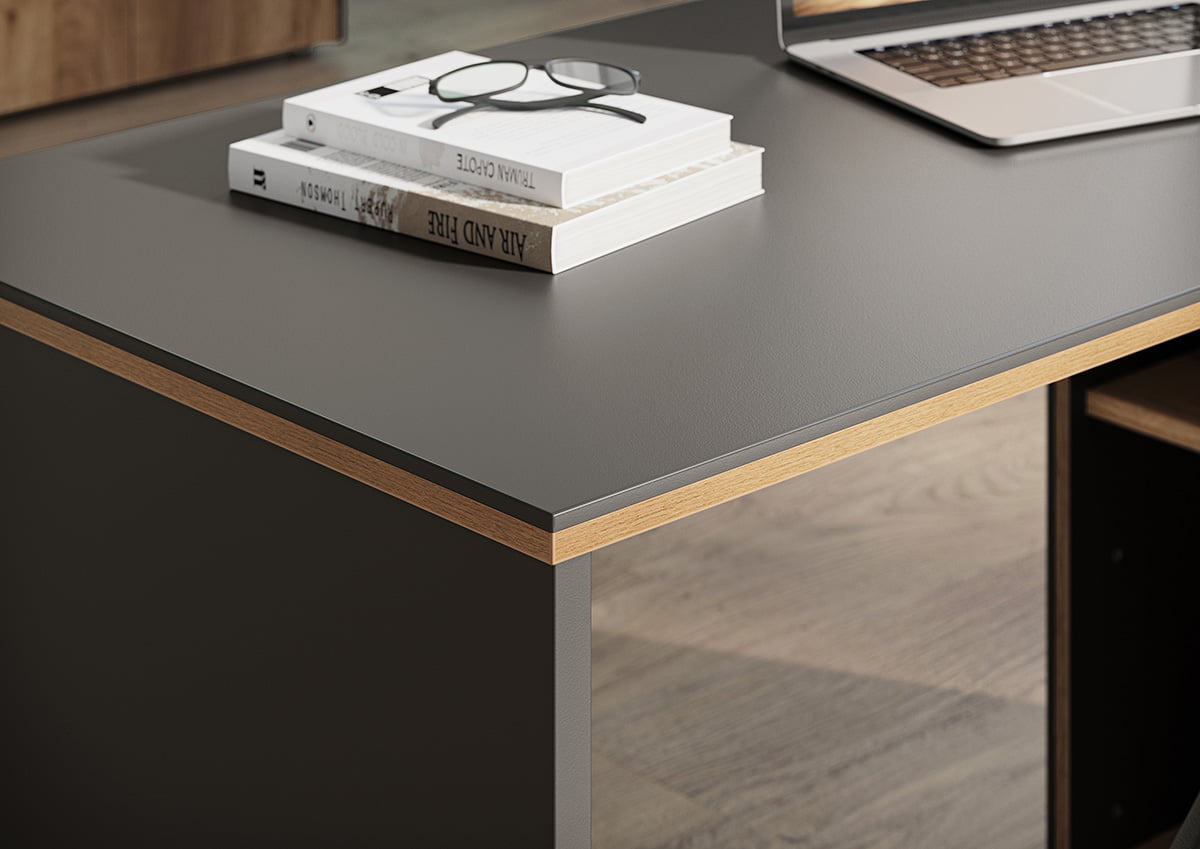 Hoekbureau Pytheas Grafiet Eiken