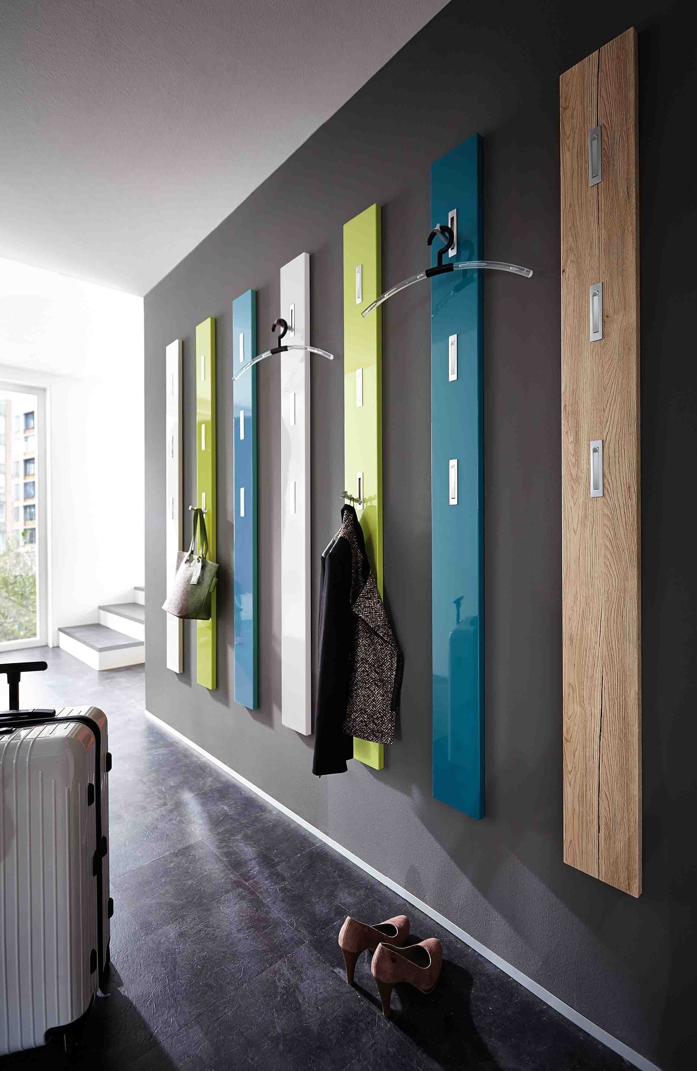 Kapstokpaneel Colori Hoogglans Zwart