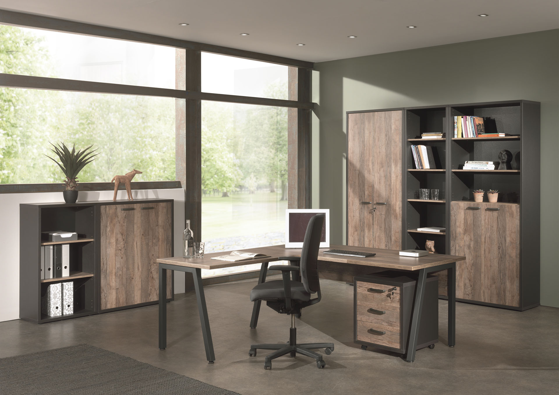 Lage dichte kantoorkast Roland Vintage