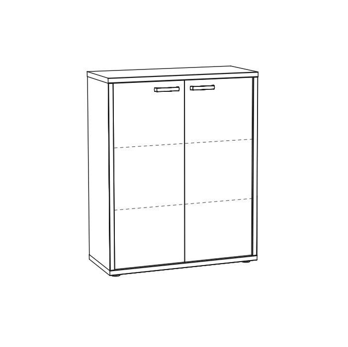 Lage dichte kantoorkast Roland Vintage