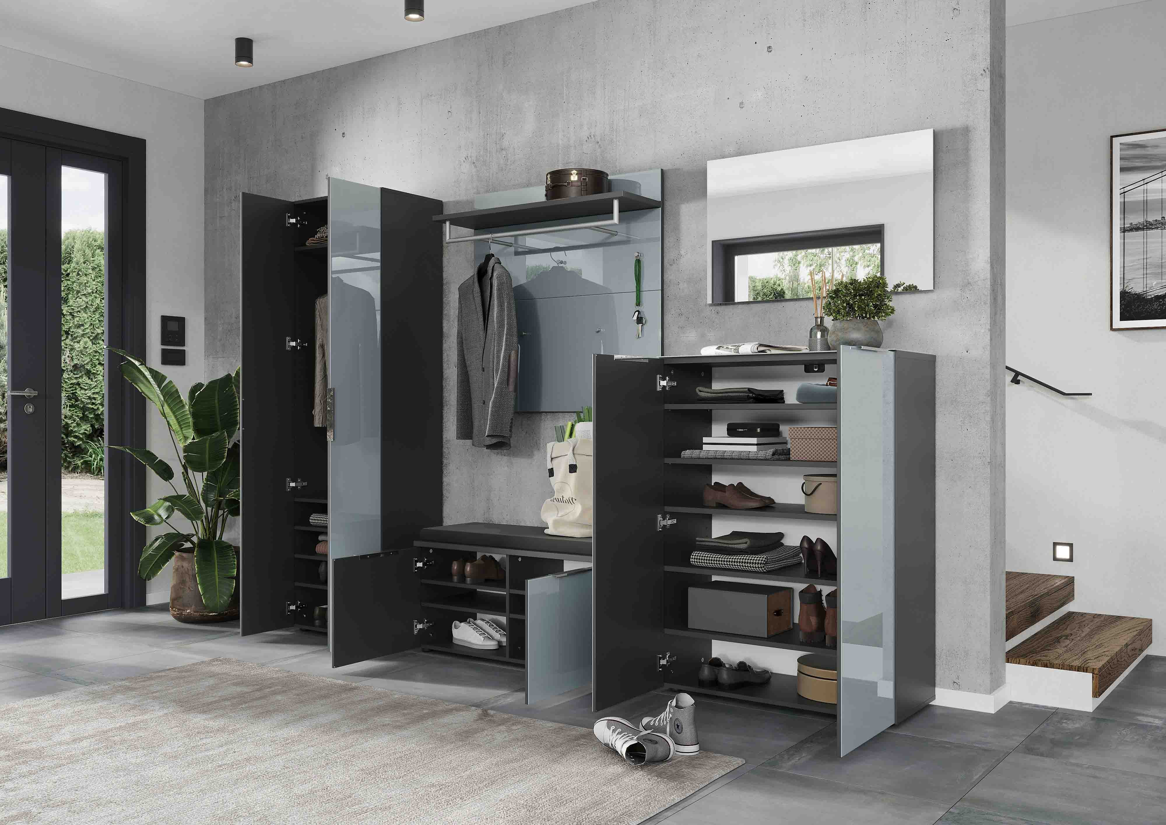 Garderobekast Mercurius Grafiet Grijs