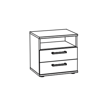 Nachtkastje Eira Lichteiken