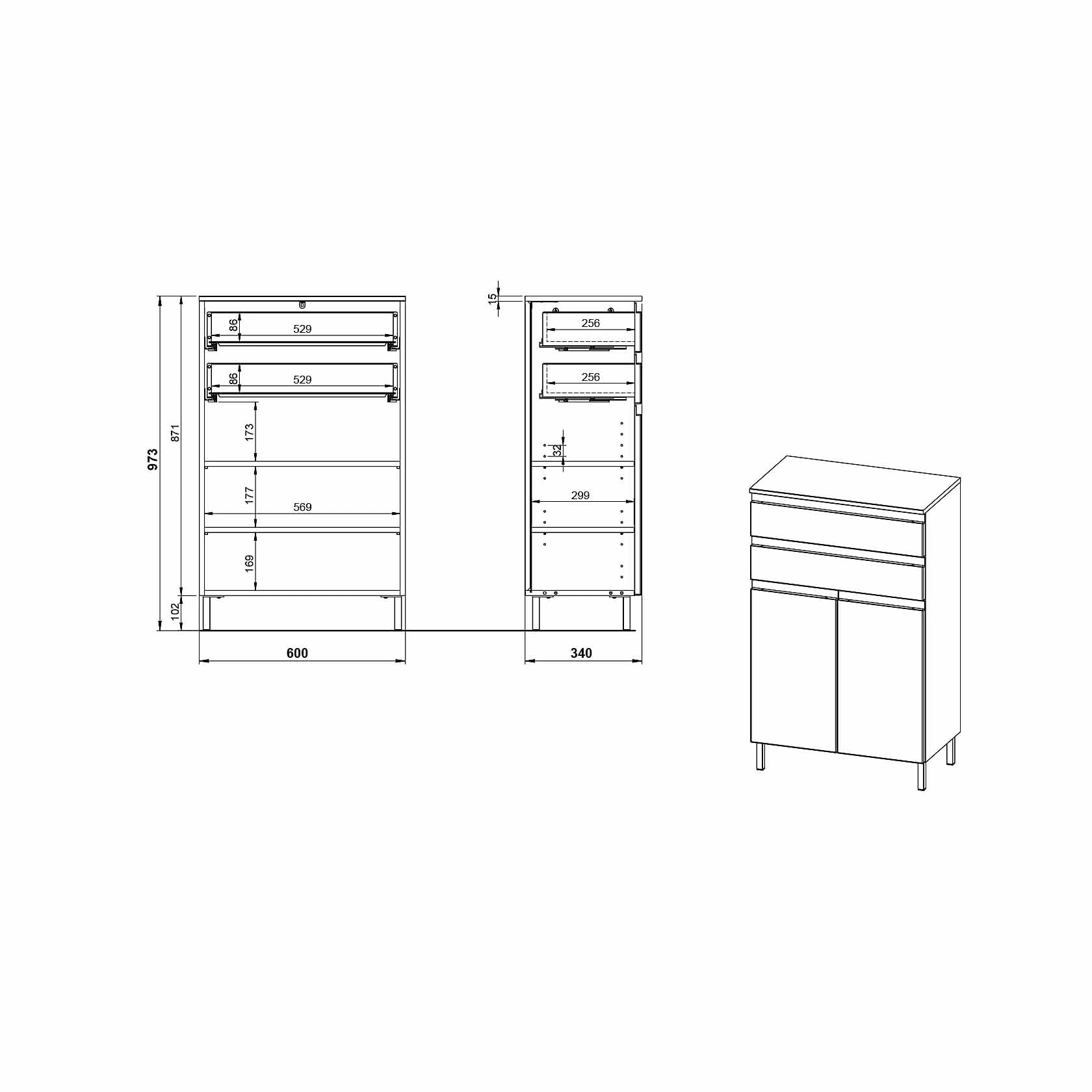 Opbergkast Abrantes Eiken