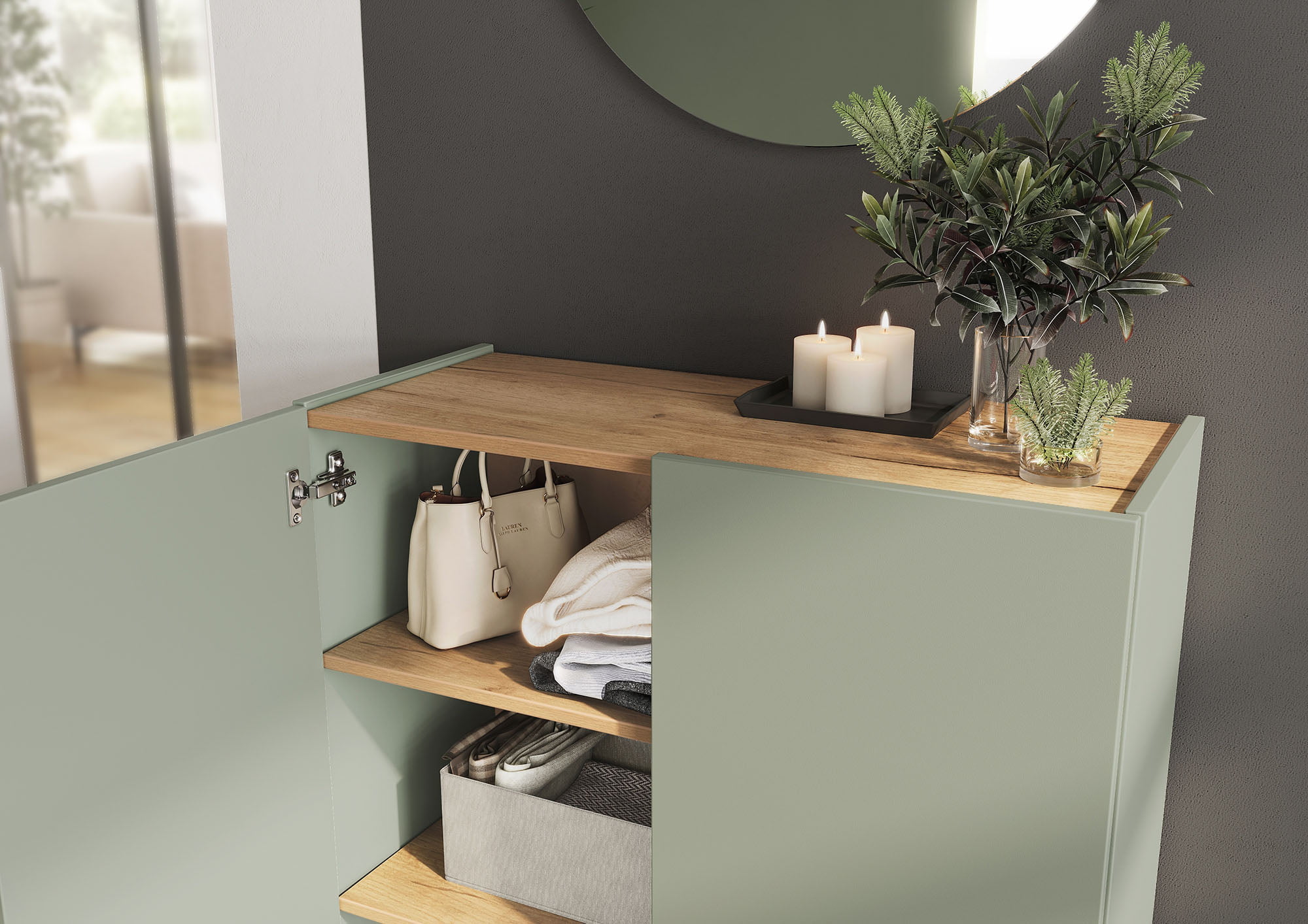 Opbergkast Eleonore Groen 74 cm