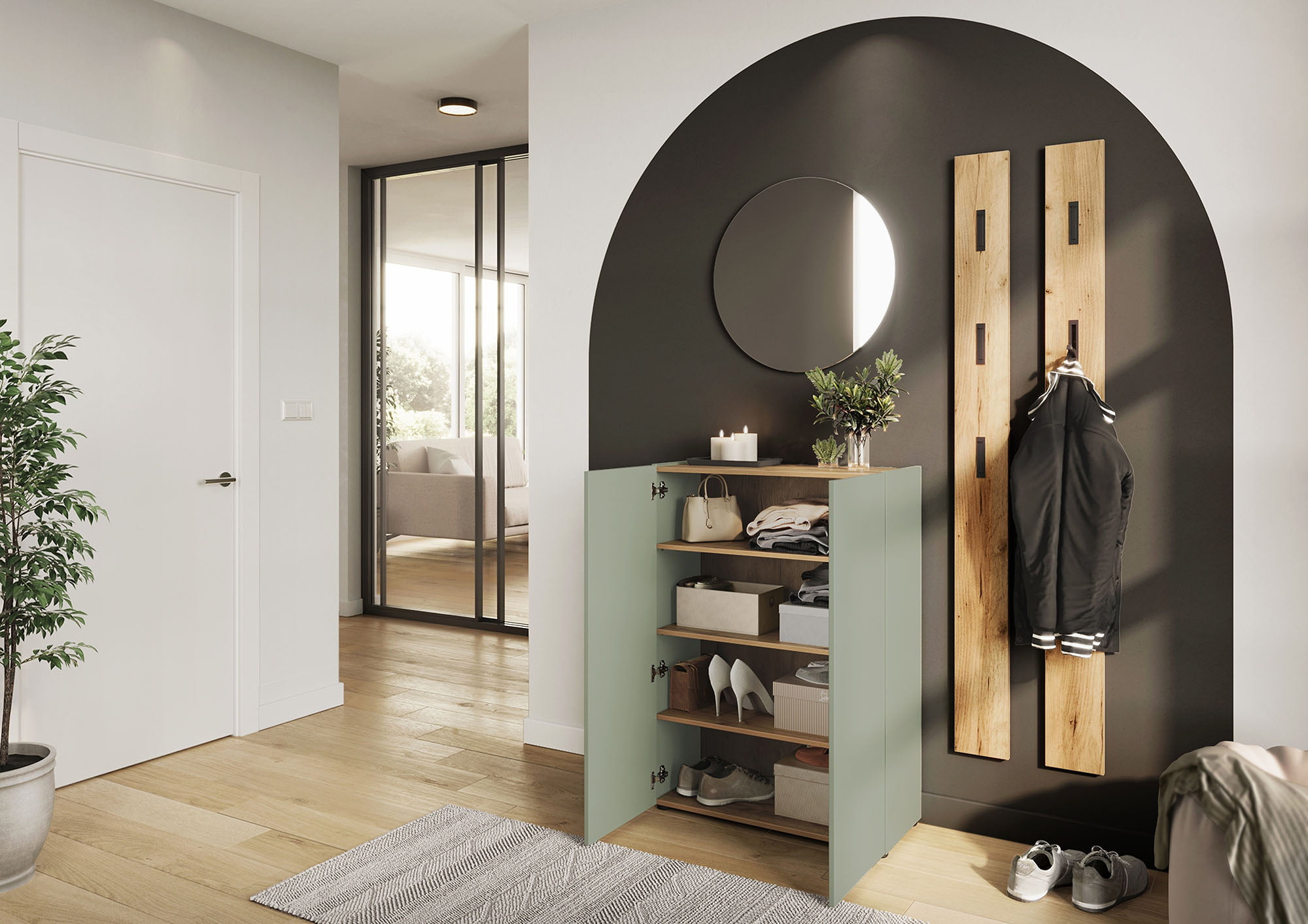 Opbergkast Eleonore Groen 74 cm