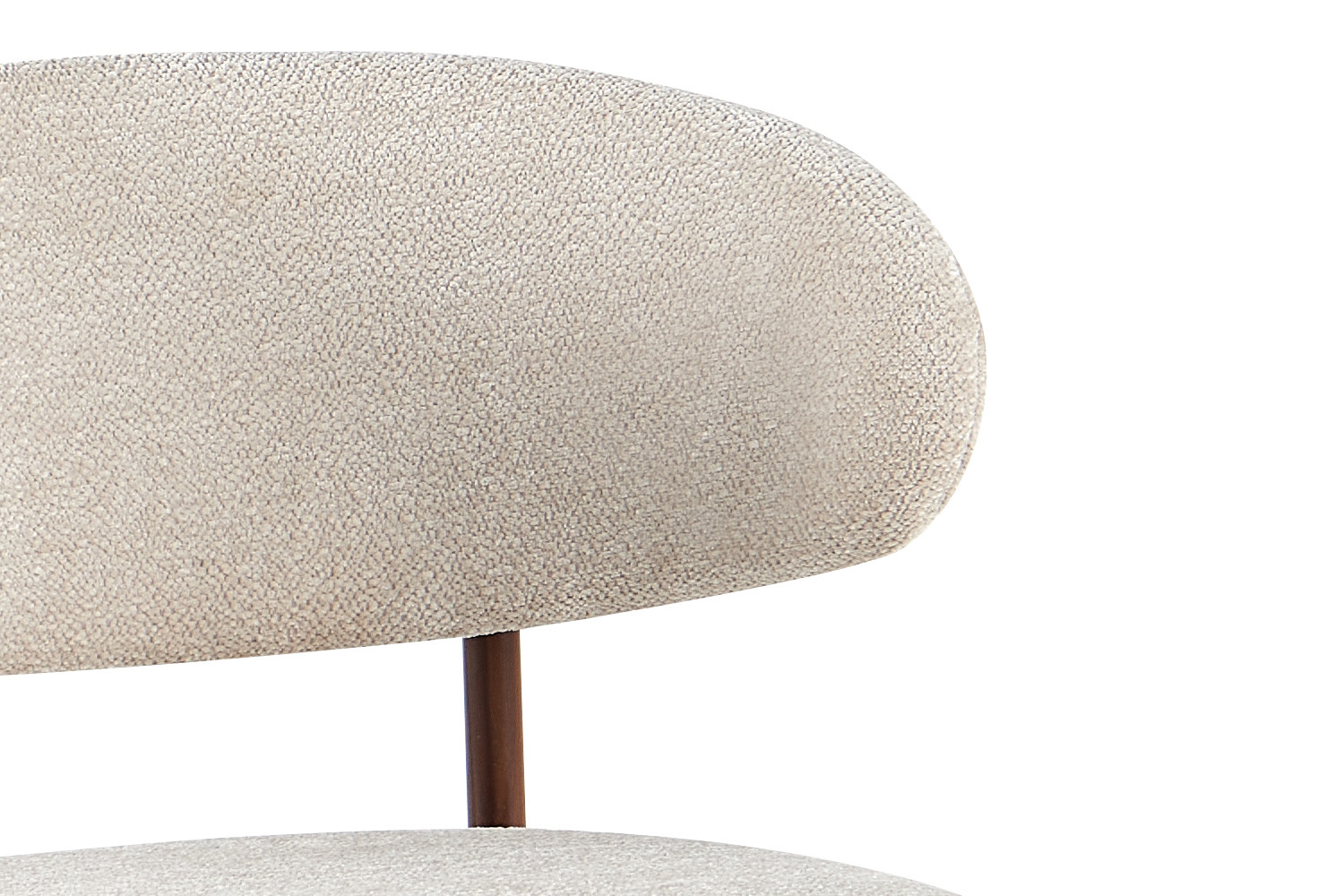 Barkruk Zorin Walnoot Stof Beige - Set van 2