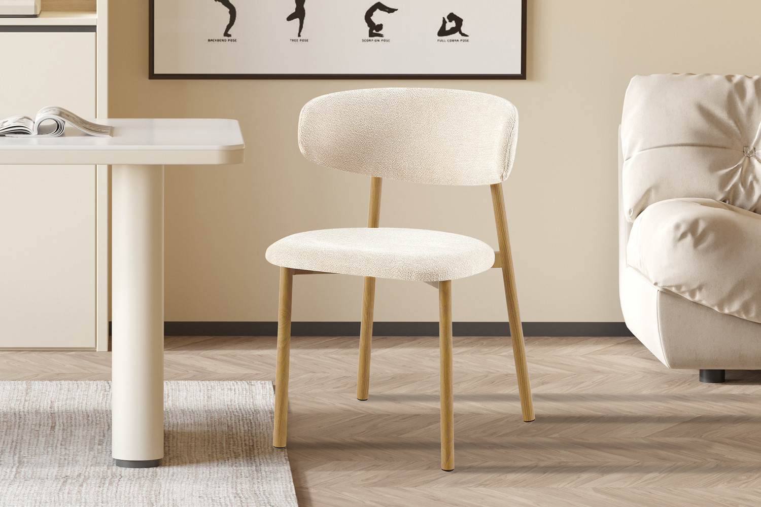 Stoel Raxon Naturel Beige - Set van 2