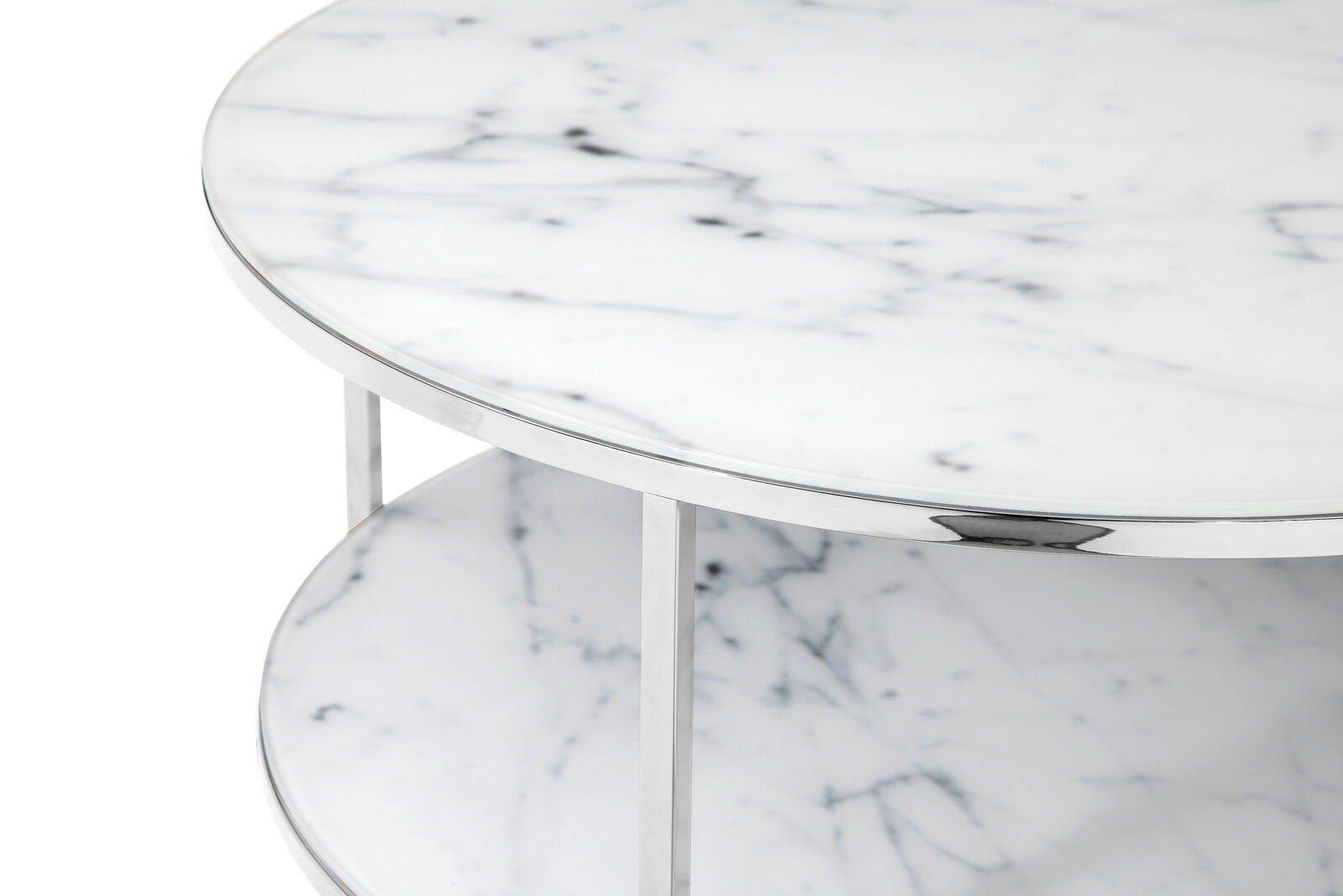 Salontafel Emine Wit-Chroom