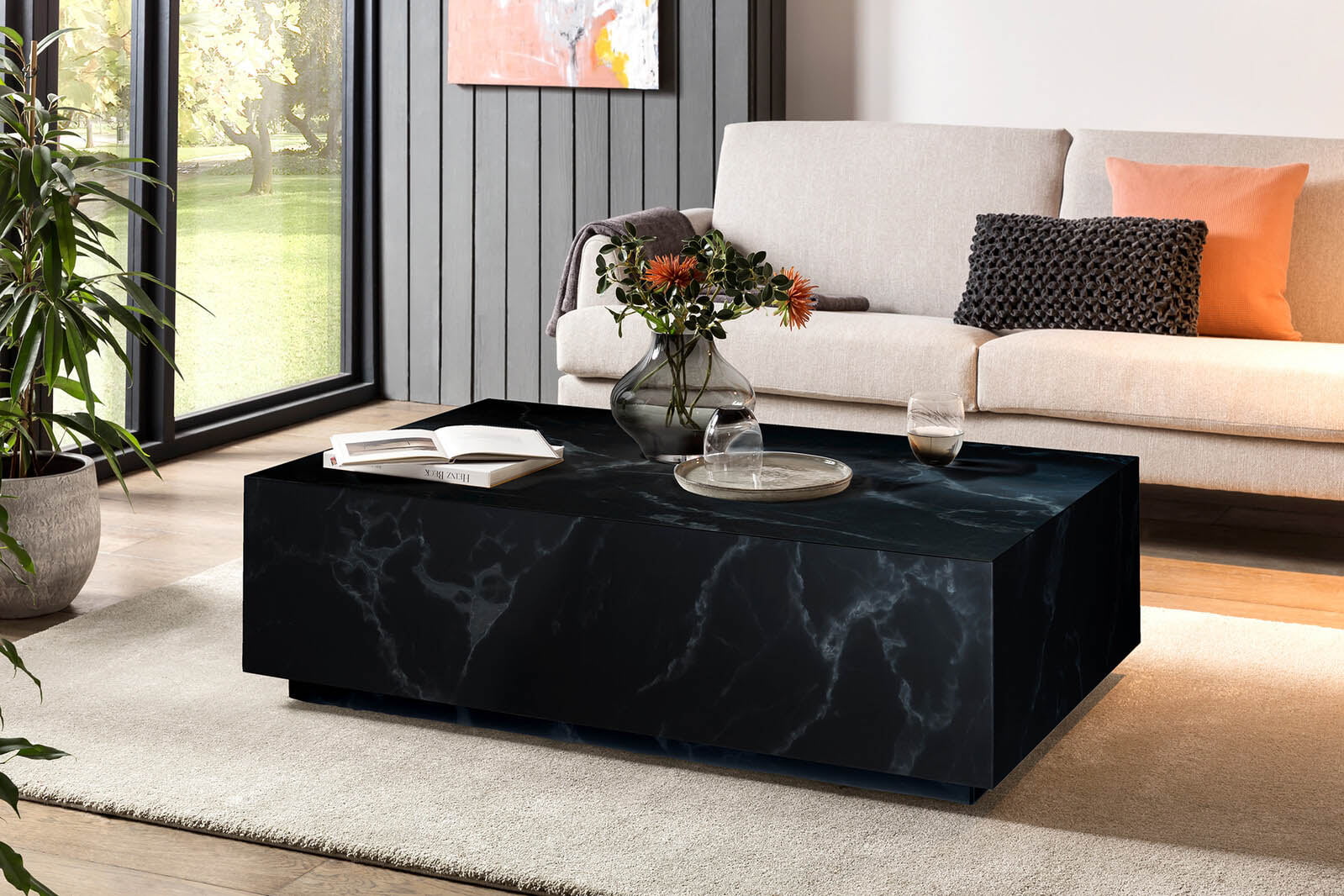 Salontafel Esma Zwart 120x75x35cm