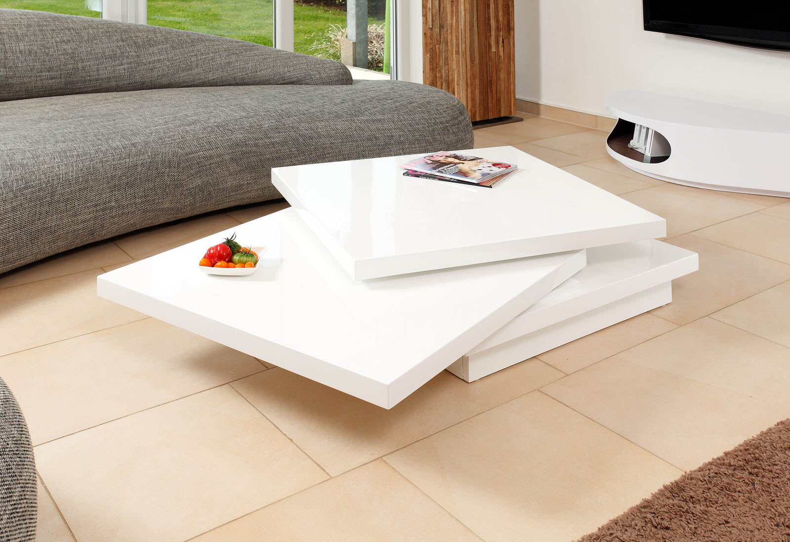 Salontafel Gina Hoogglans Wit