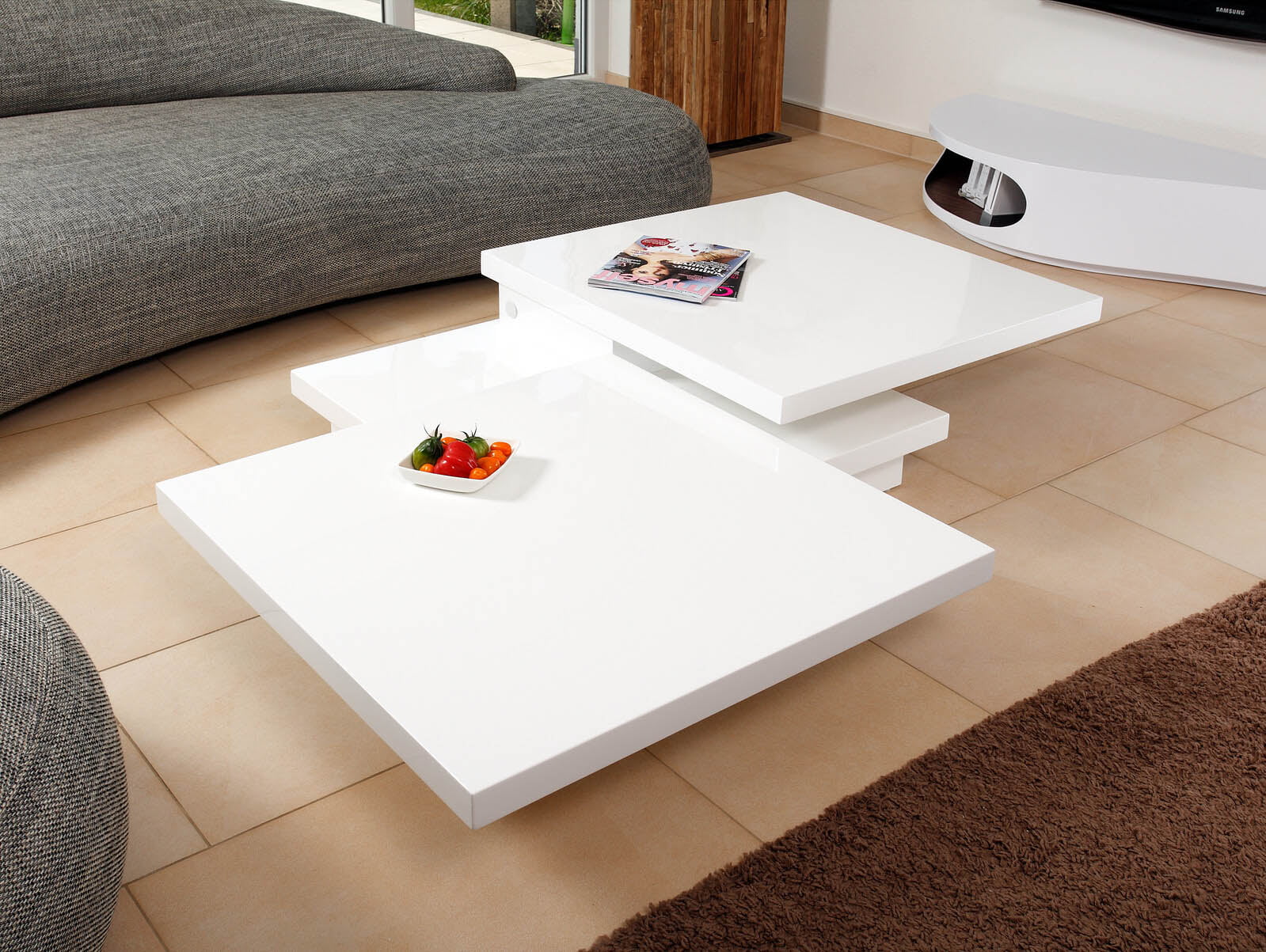 Salontafel Gina Hoogglans Wit