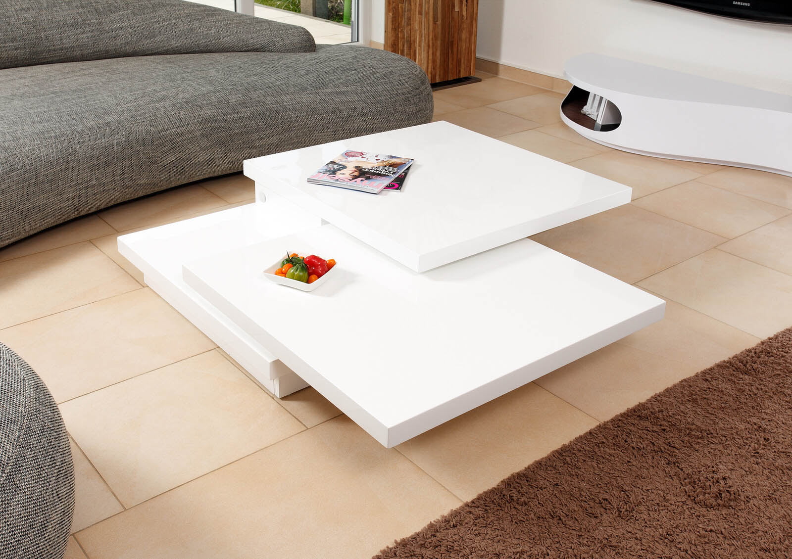Salontafel Gina Hoogglans Wit