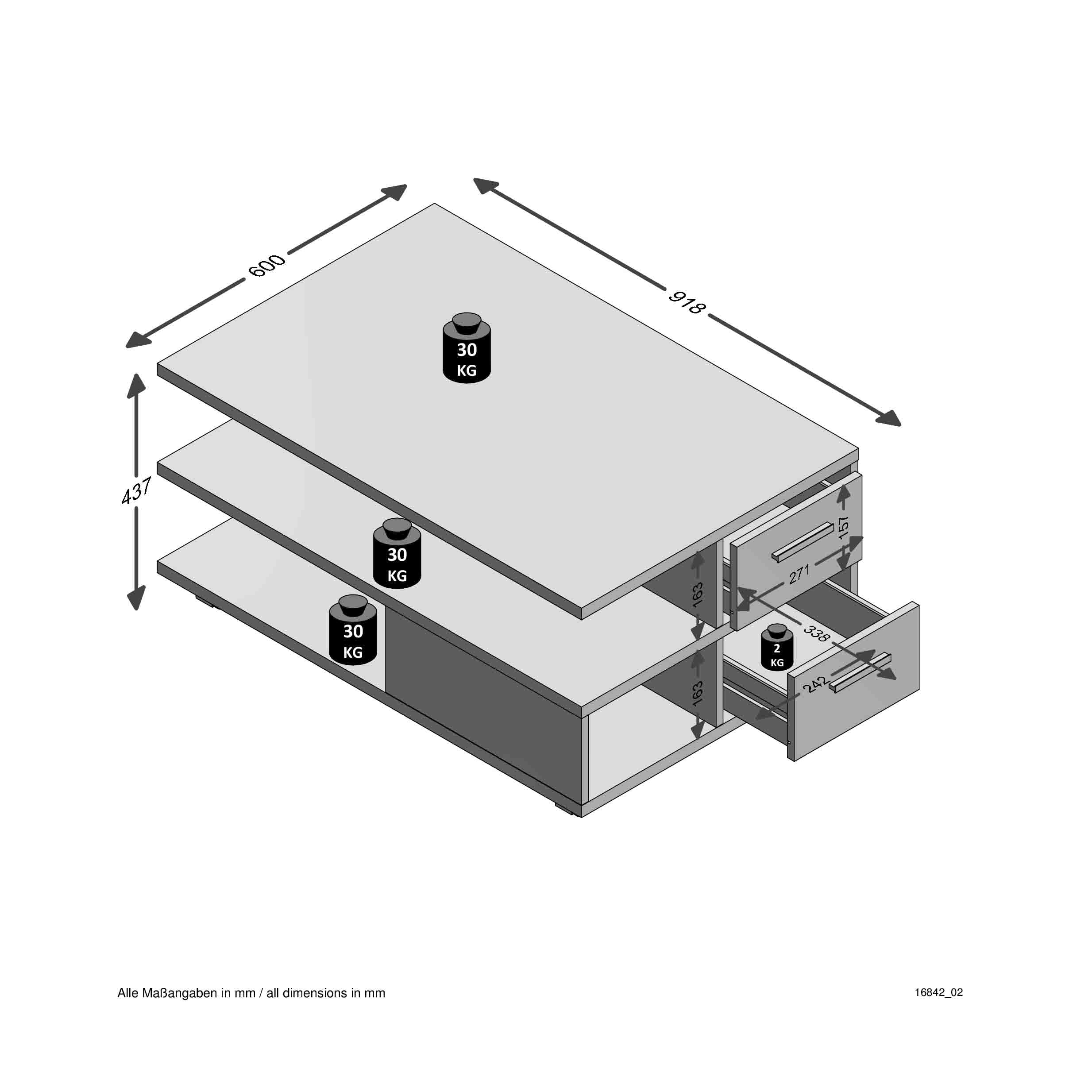 Salontafel Marjorie Eiken