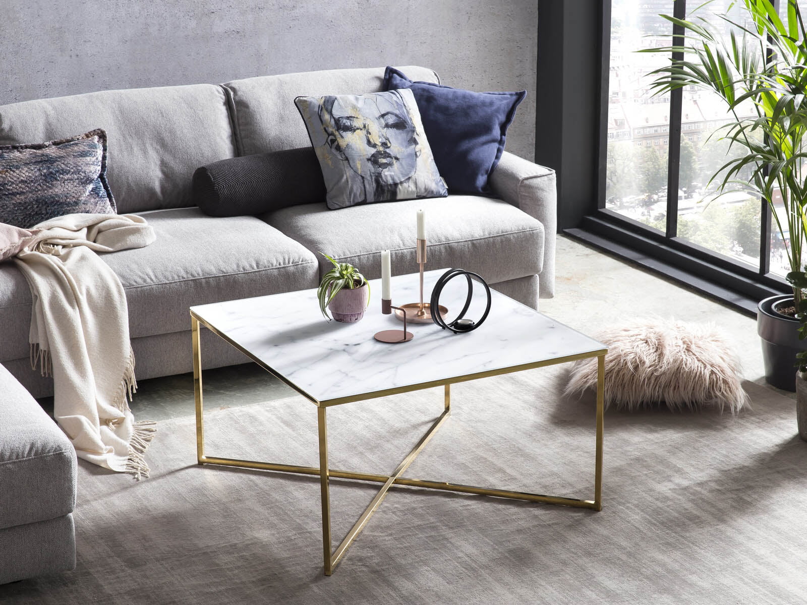 Salontafel Nuray Wit-Goud