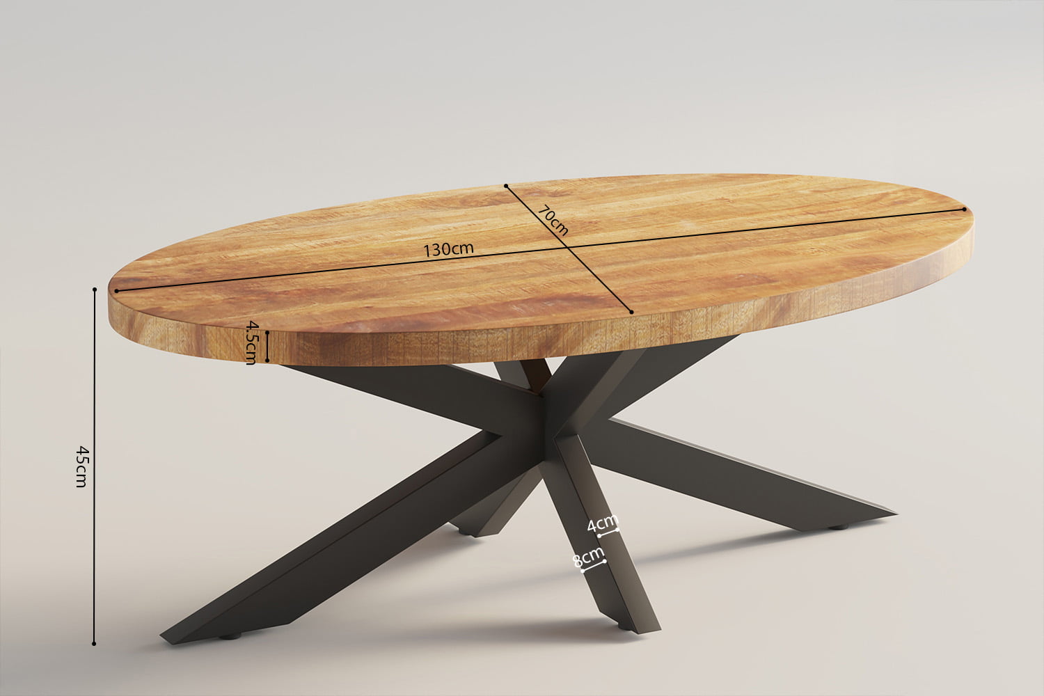 Salontafel Otis Ovaal 130 cm