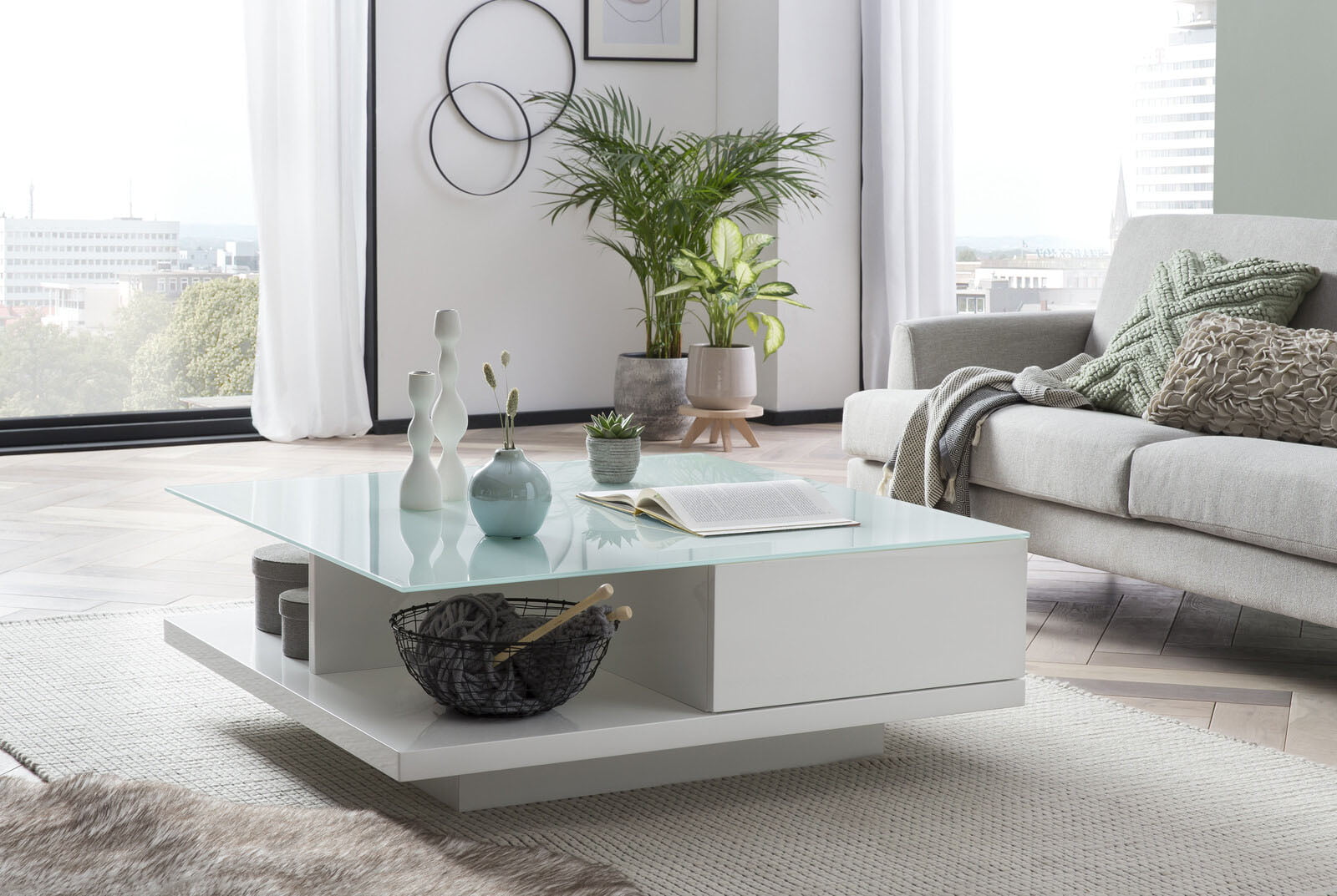Salontafel Sabrosa Hoogglans Wit