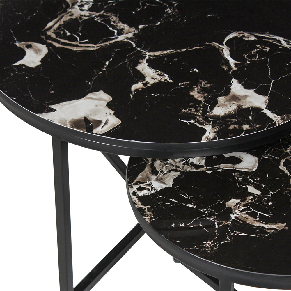 Salontafel set Meyra Zwart Marmer