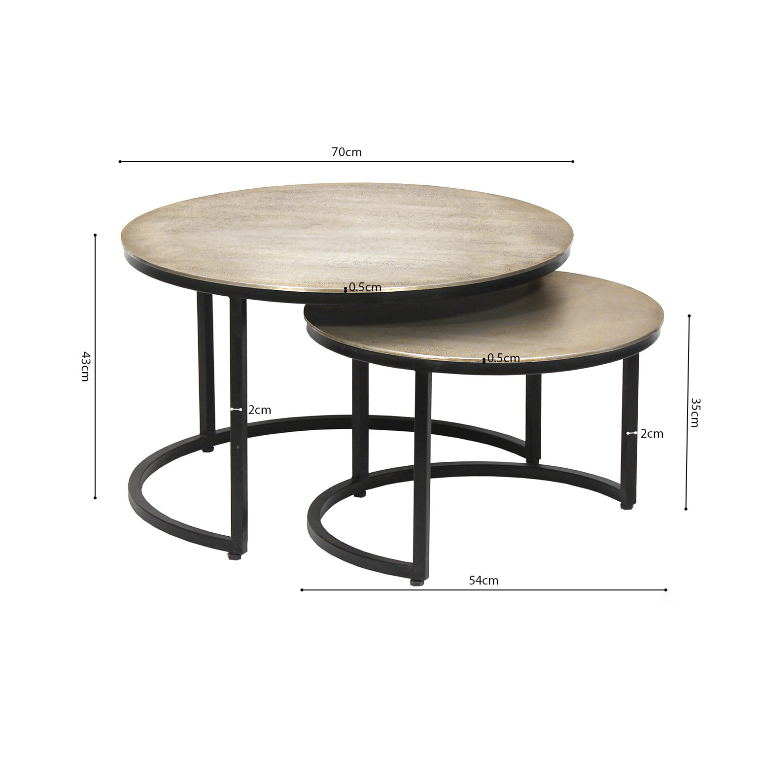 Salontafel set Tuana Zilver