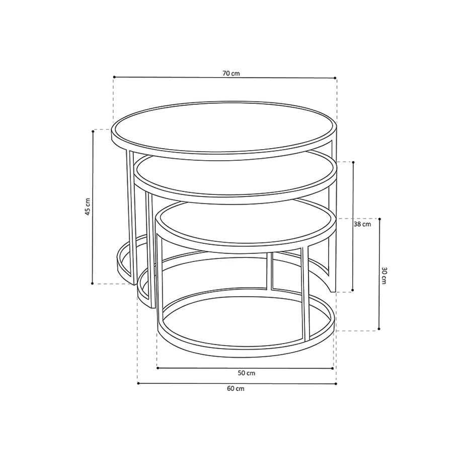 Salontafelset Freek Magnolia