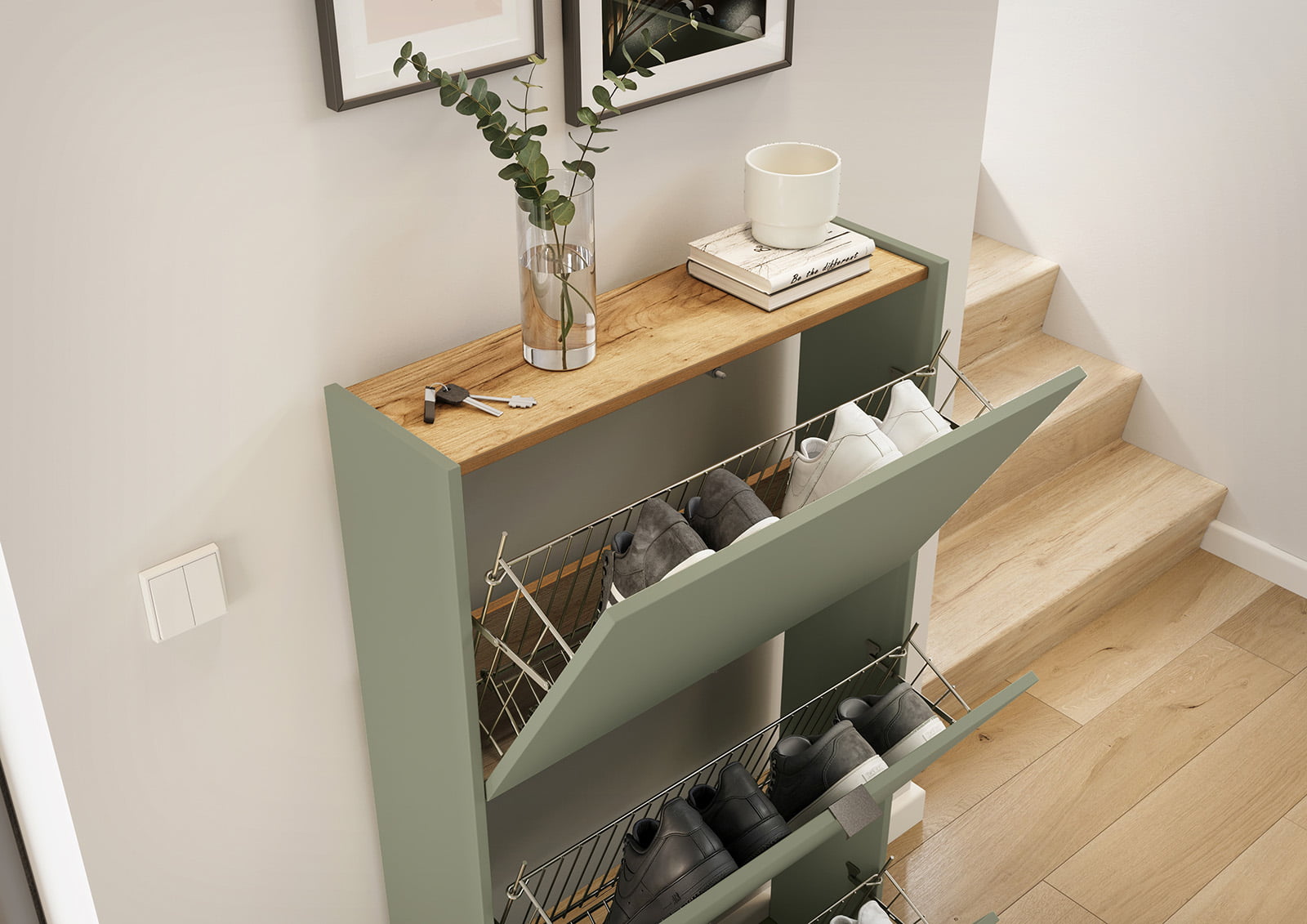 Schoenenkast Eleonore Groen 71 cm