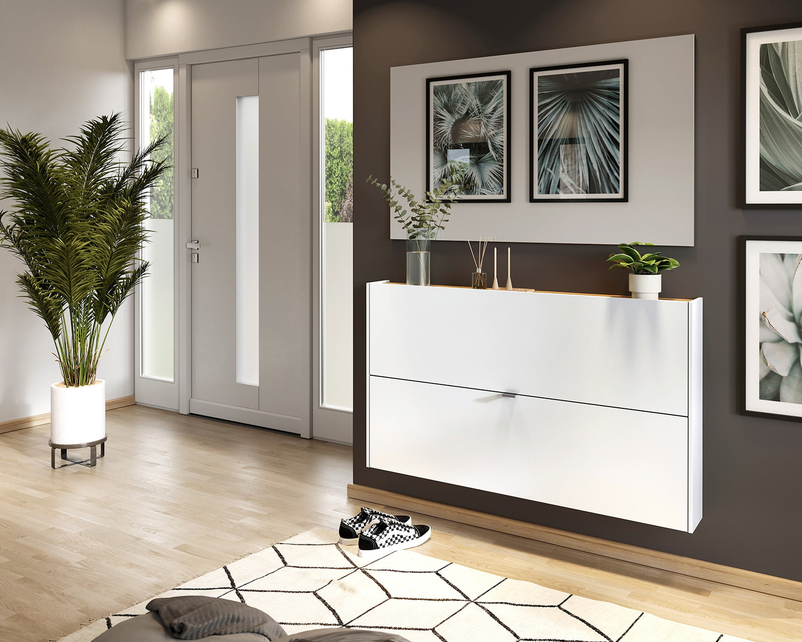 Schoenenkast Eleonore Wit 140 cm