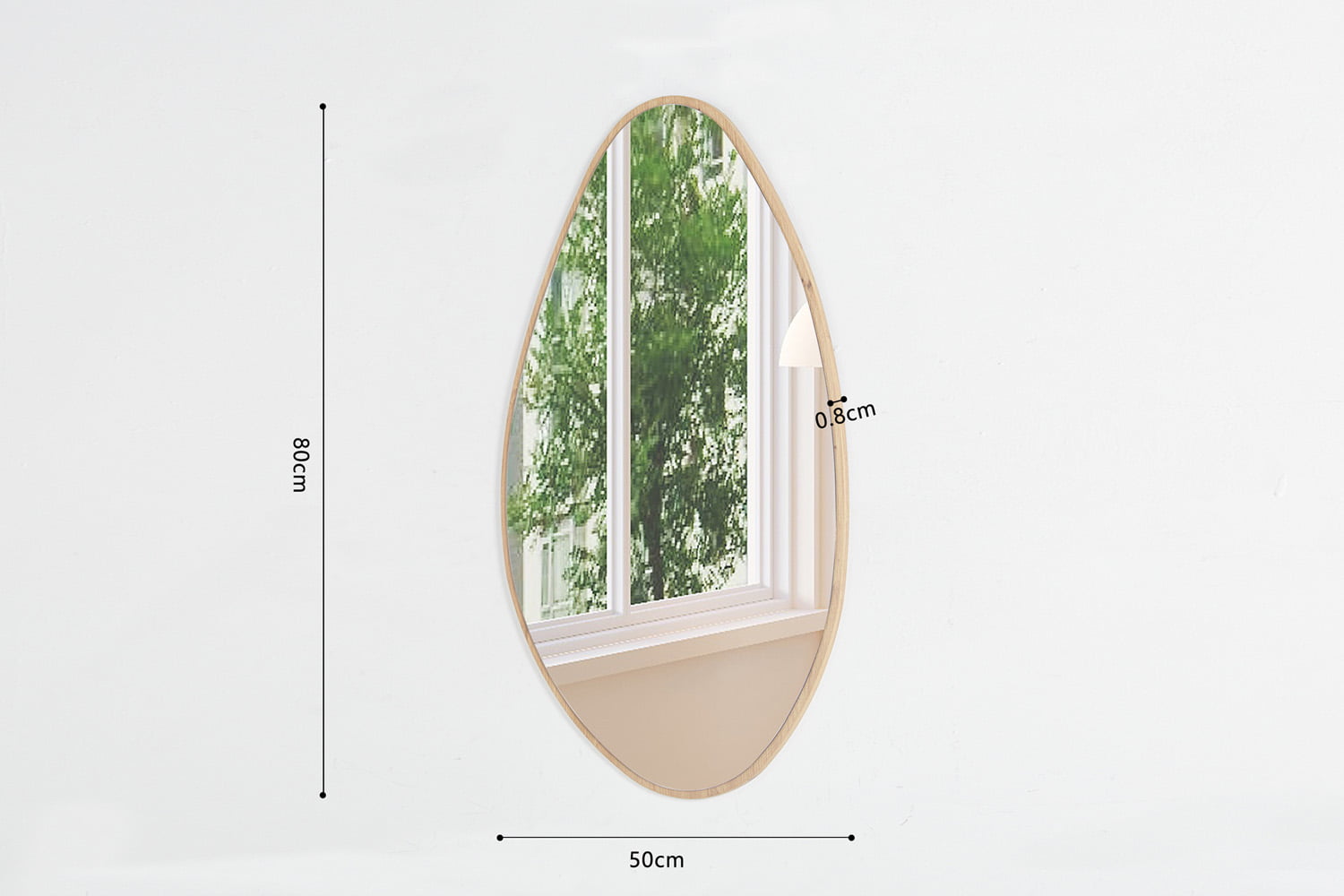 Spiegel Pauline Eiken 80x50 cm