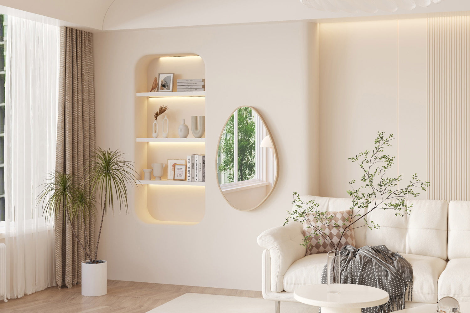 Spiegel Pauline Eiken 80x50 cm