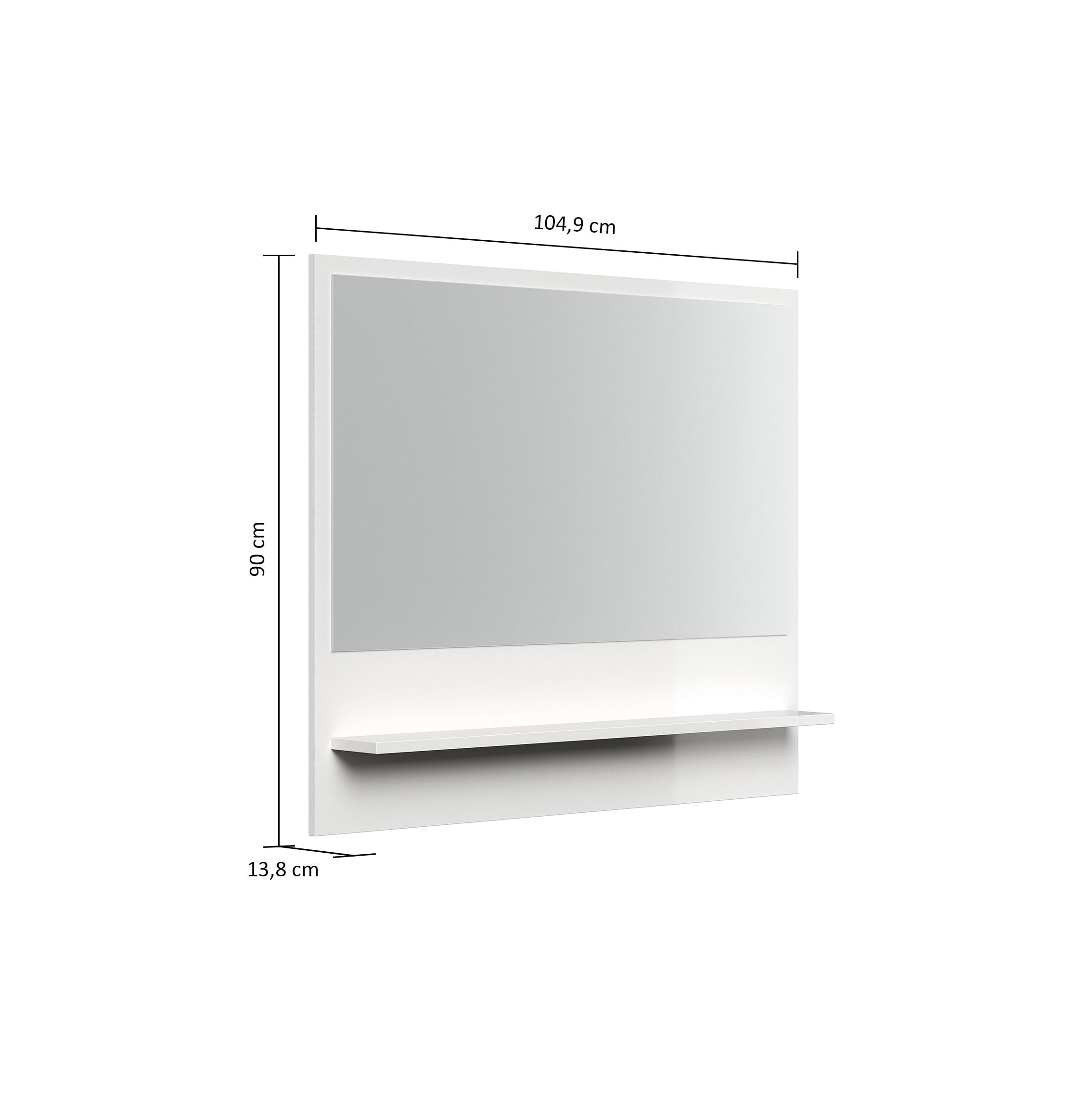 Spiegel Moon 105 cm Creme