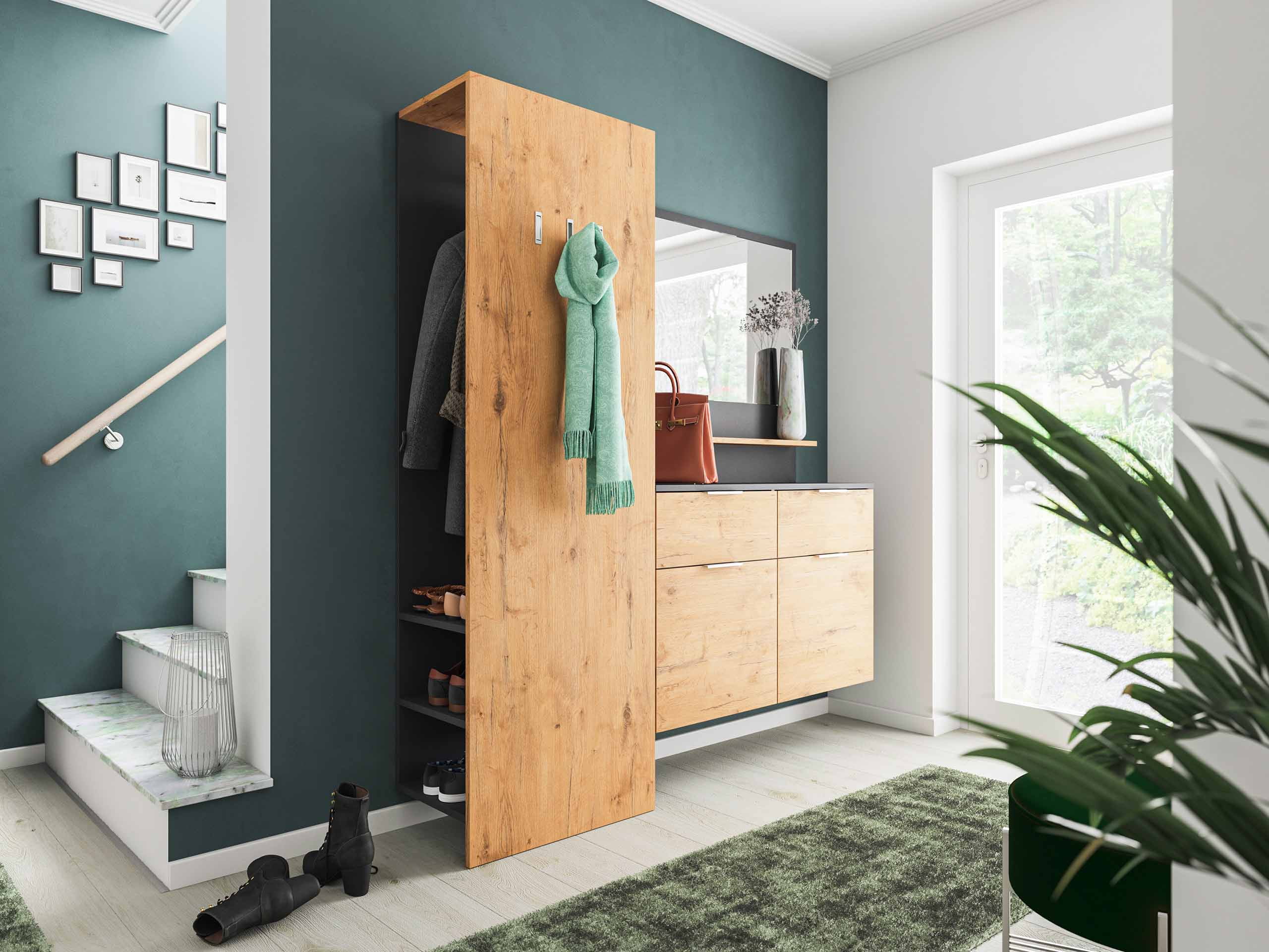 Spiegel Moon 105 cm Eiken