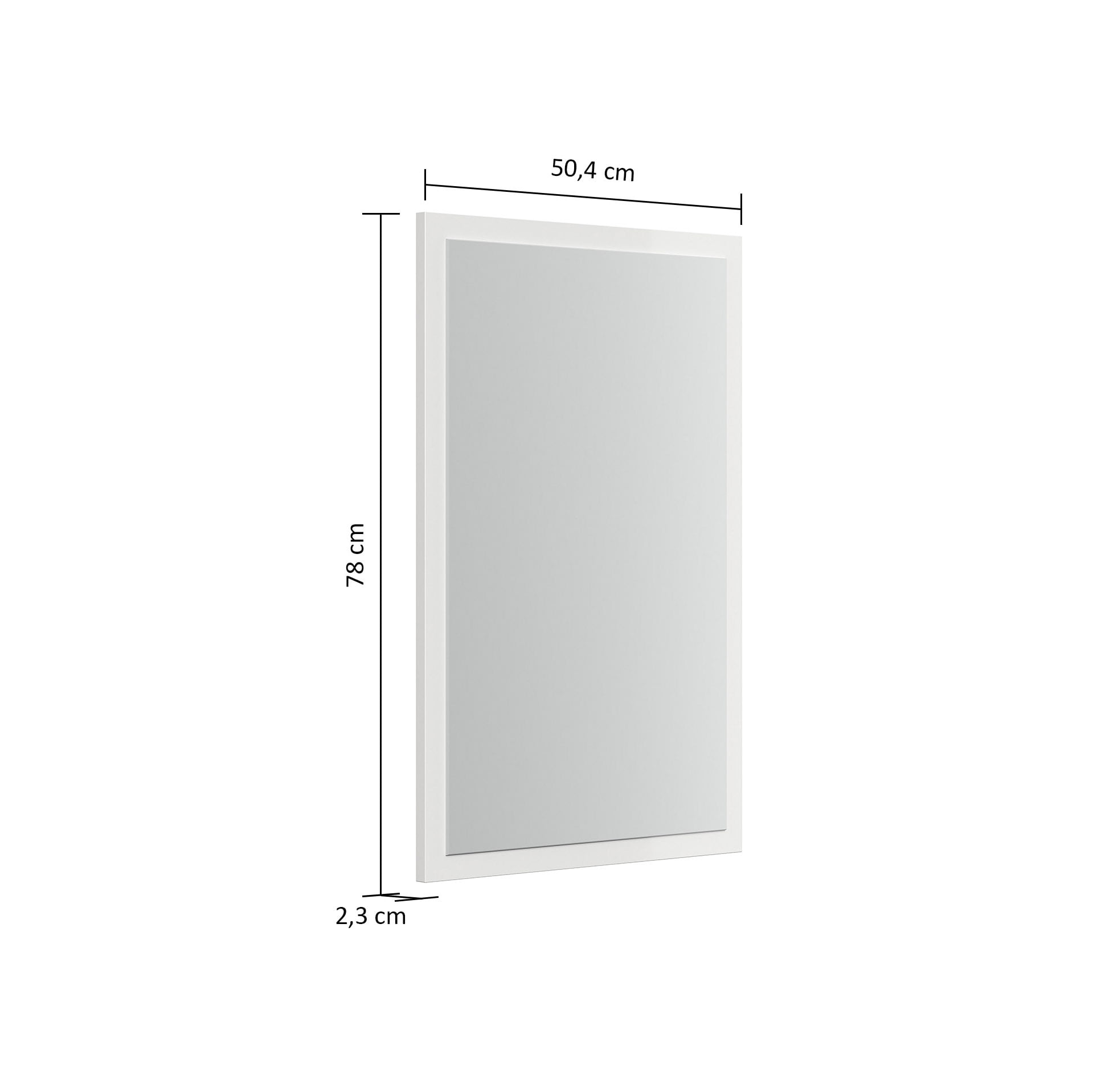 Spiegel Moon 78 cm Hoogglans Grafiet