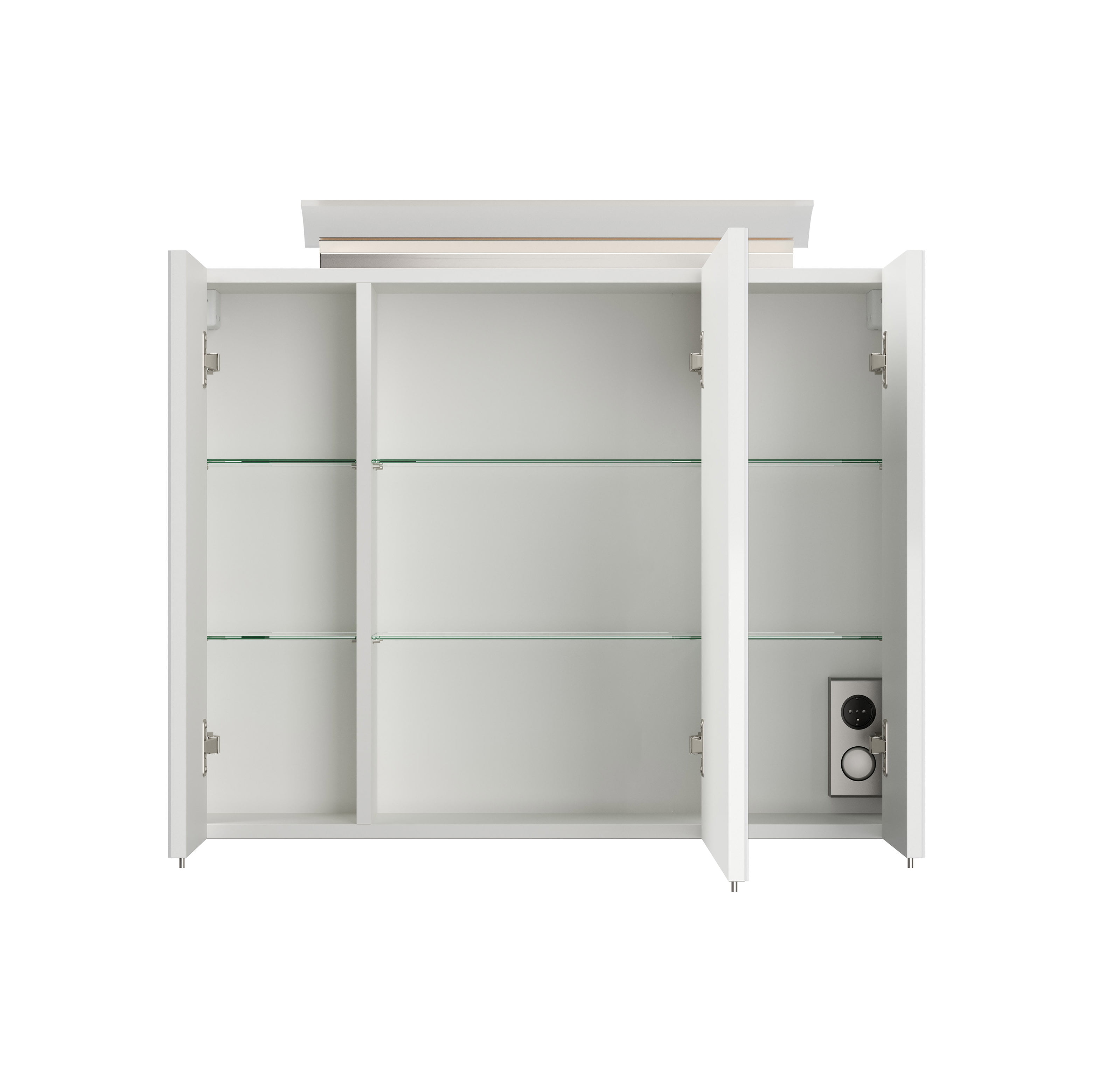 Spiegelkast Calais Wit Hoogglans 80 cm