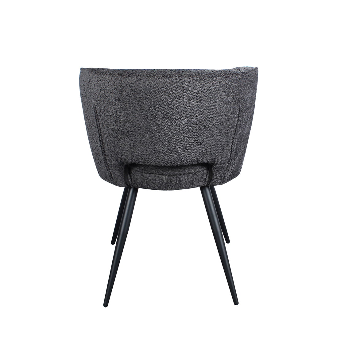 Stoel Aimee Bouclé Donkergrijs - Set van 2