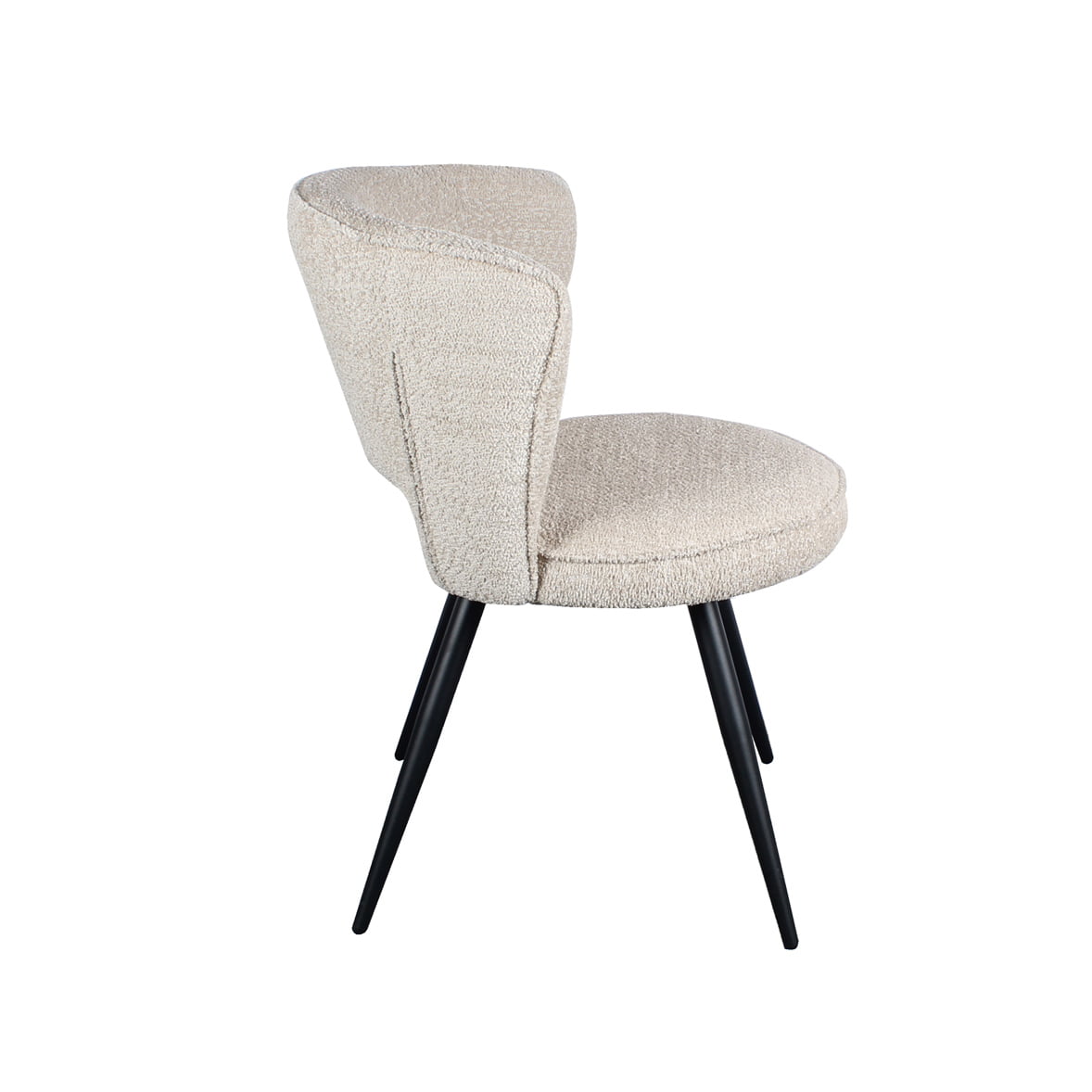 Stoel Aimee Bouclé Ecru - Set van 2