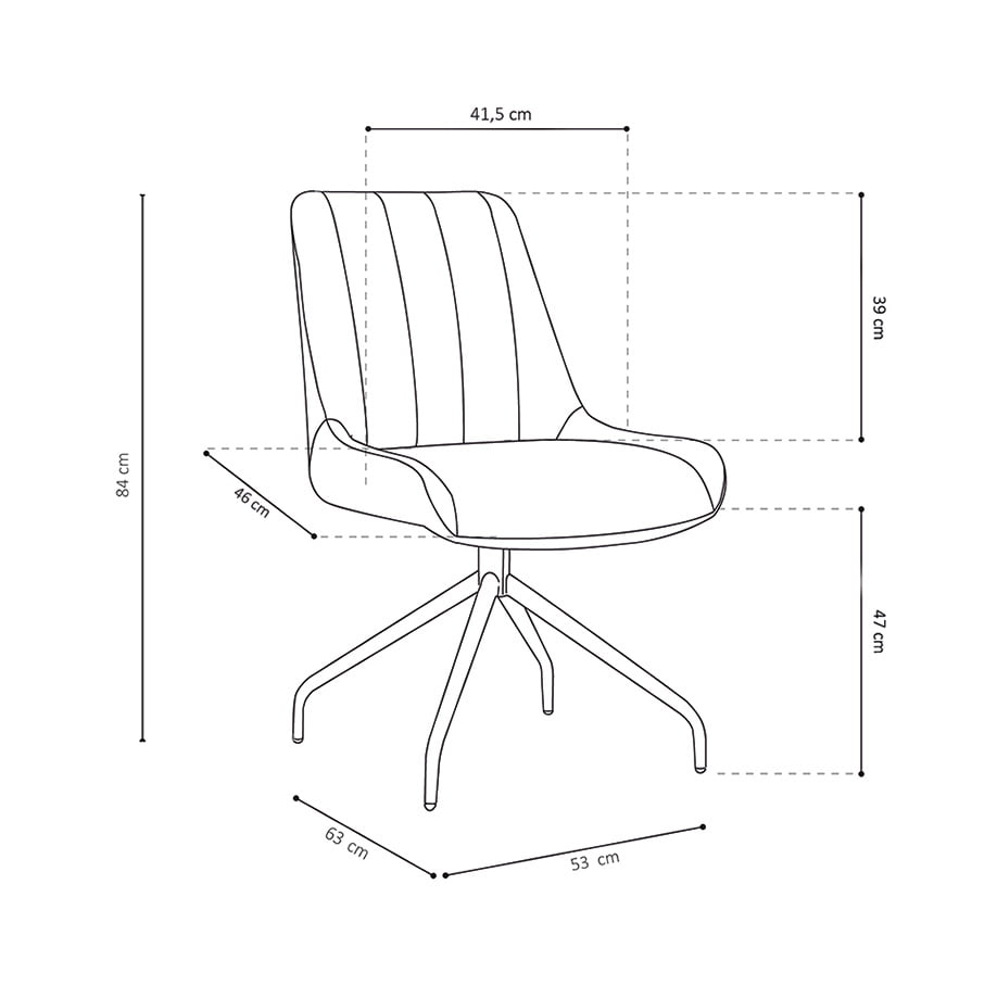 Stoel Durbuy Grijs - Set van 2