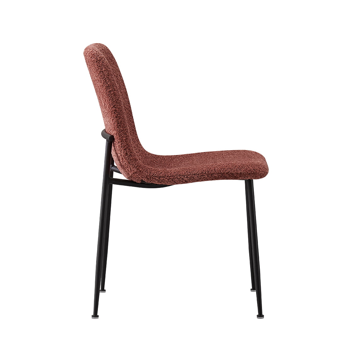 Stoel James Bouclé Roze - Set van 2
