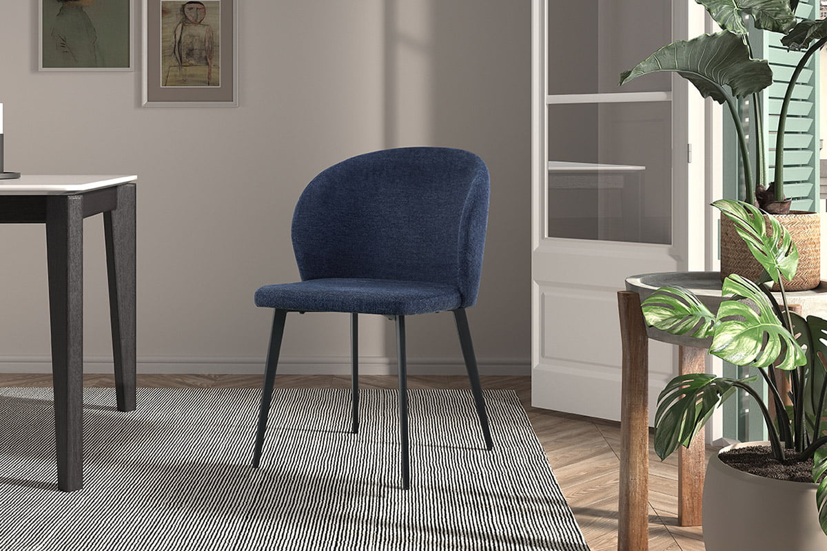 Stoel Lena Blauw - Set van 4