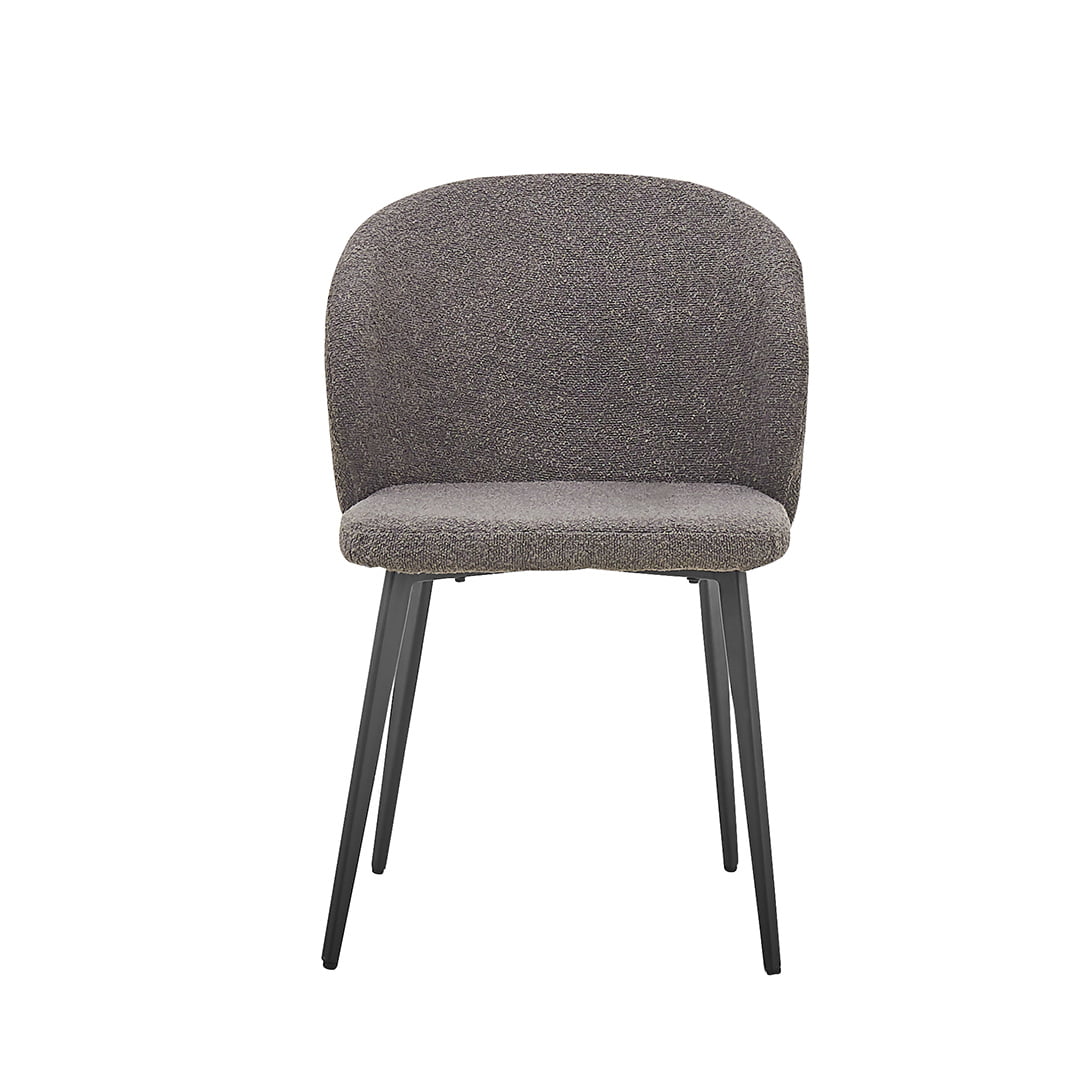 Stoel Lena Bouclé Grijs - Set van 2