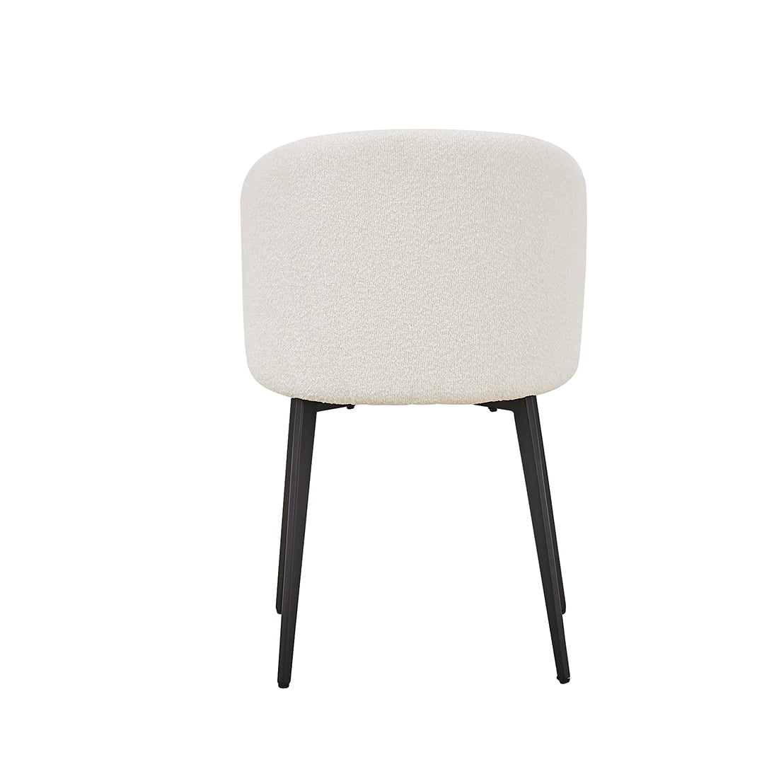 Stoel Lena Bouclé Wit - Set van 2