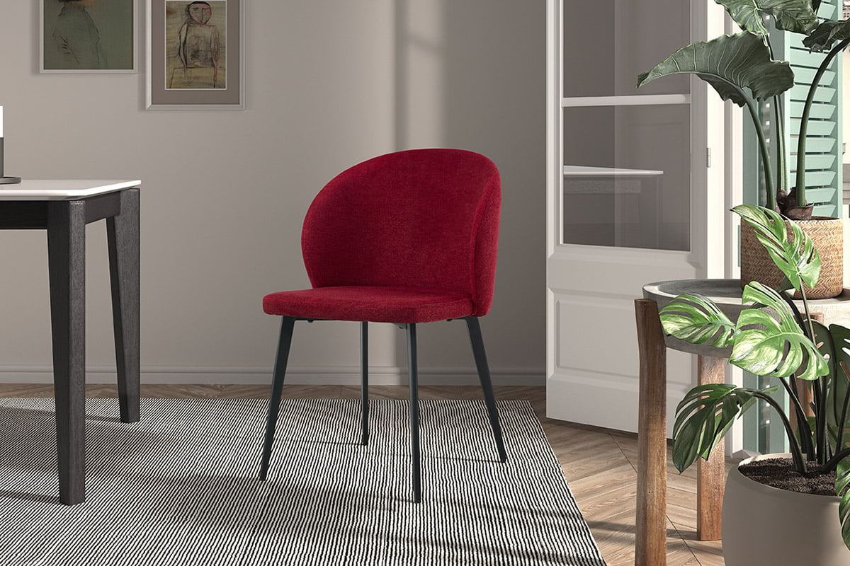 Stoel Lena Rood - Set van 4
